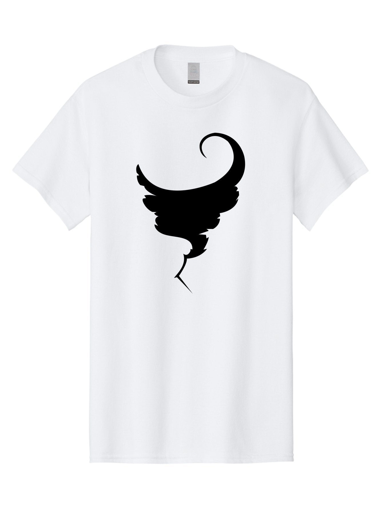 Black-Feather-Silhouette Men'S Graphic Tee, 100% Cotton, Comfortable Casual Summer Wear, Machine Washable, Feather Icon, Black Silhouette, Majestic Wing, Elegant Design, Symbolic Imagery, Minimalist Art, Stylized Feather, Modern Graphic Aab206 15