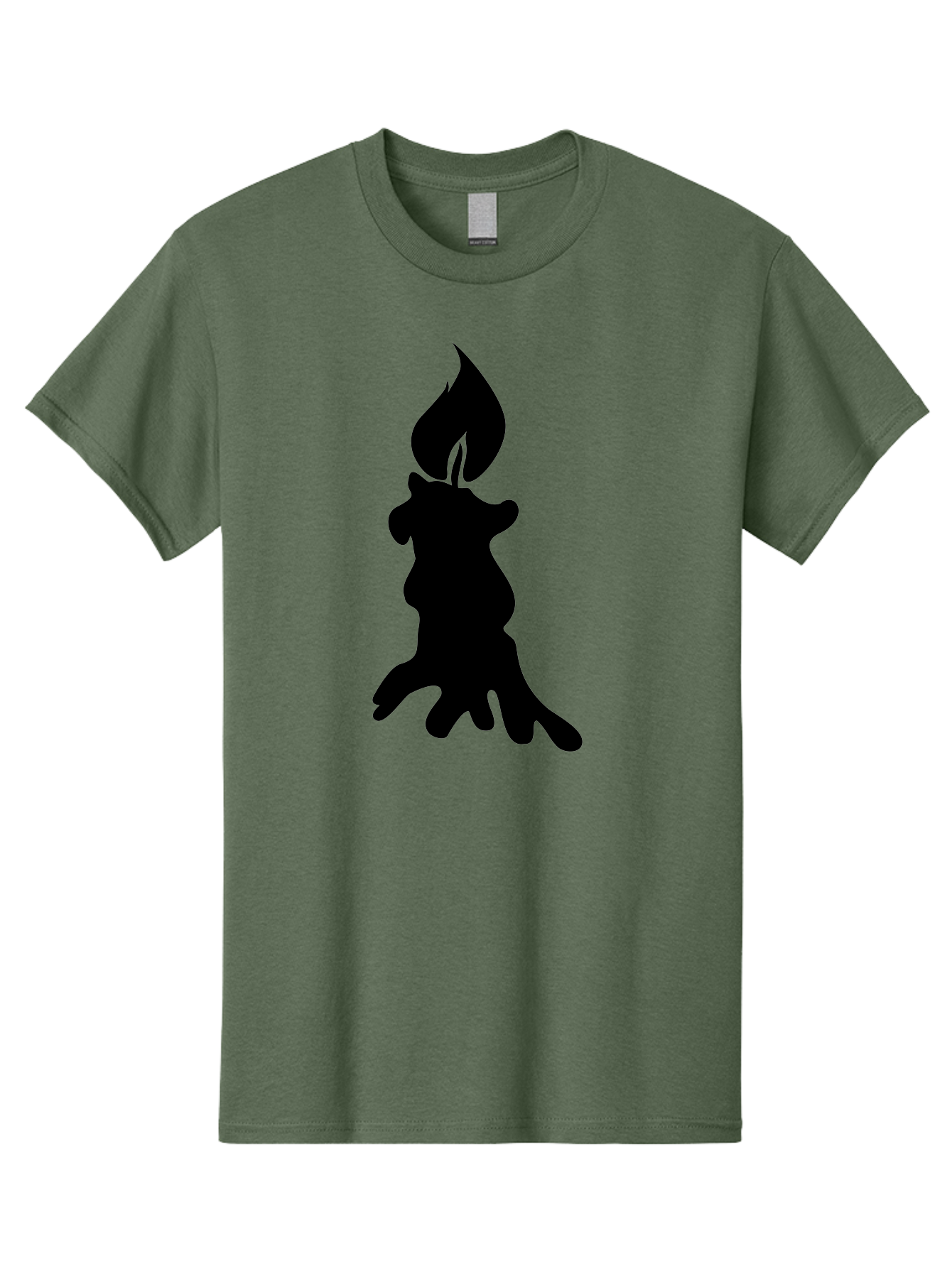 Candle-Silhouette Men'S Graphic Tee, 100% Cotton, Comfortable Casual Summer Wear, Machine Washable, Candle Silhouette, Wax Drips, Flame Icon, Minimalist Design, Simple Graphics, Candlelight Ambiance, Soothing Atmosphere, Warm Glow Aab207 15
