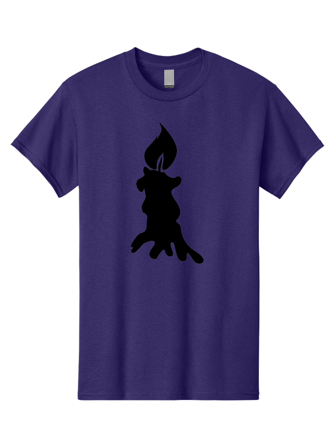 Candle-Silhouette Men'S Graphic Tee, 100% Cotton, Comfortable Casual Summer Wear, Machine Washable, Candle Silhouette, Wax Drips, Flame Icon, Minimalist Design, Simple Graphics, Candlelight Ambiance, Soothing Atmosphere, Warm Glow Aab207 21