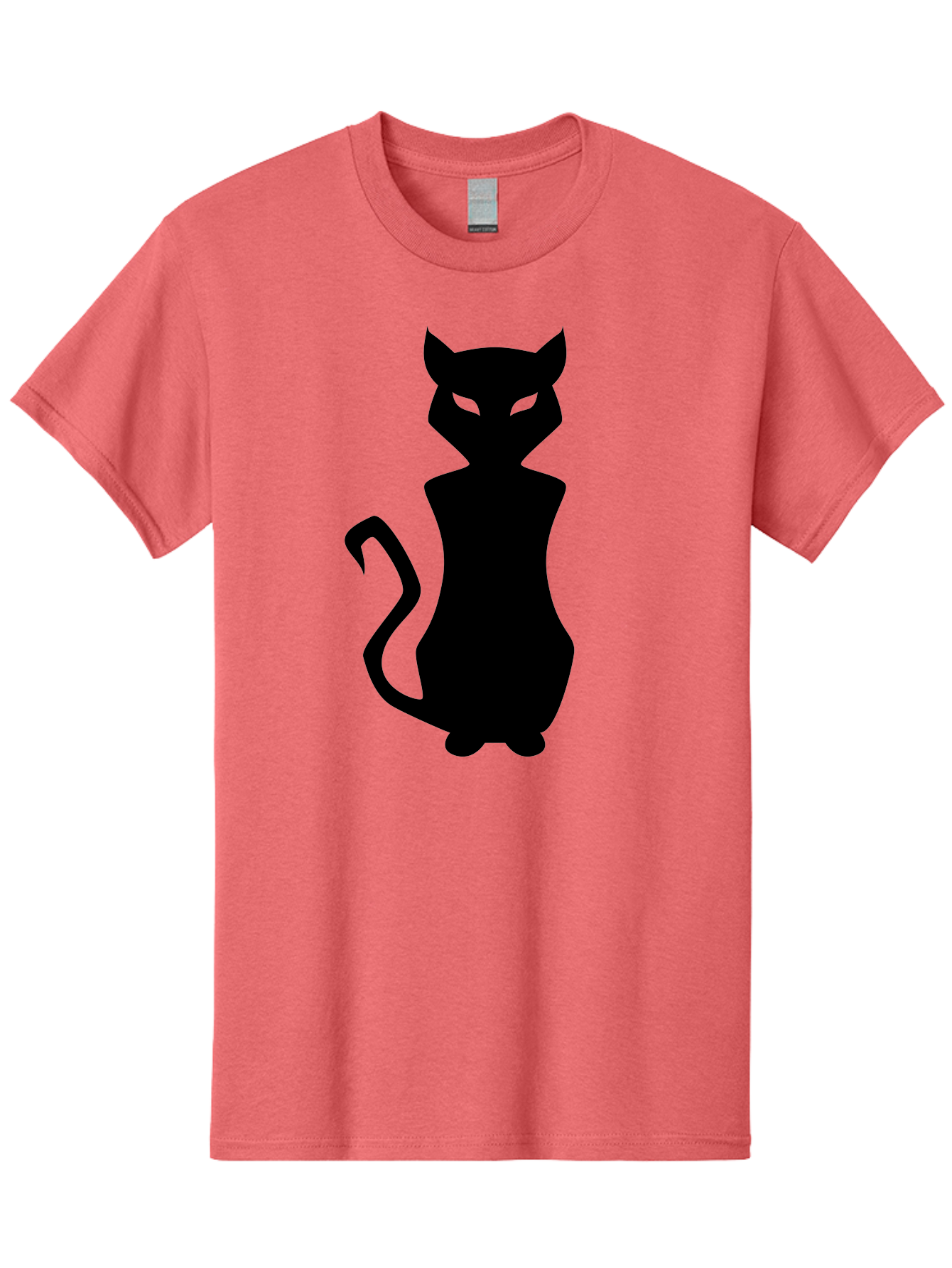 Cat-Silhouette Men'S Graphic Tee, 100% Cotton, Comfortable Casual Summer Wear, Machine Washable, Black Cat Silhouette, Glowy Eyes, Cat'S Paw On Face, Feline Figure, Mysterious Animal, Sleek Design, Glowing Green Eyes, Cat Shape Aab209 13