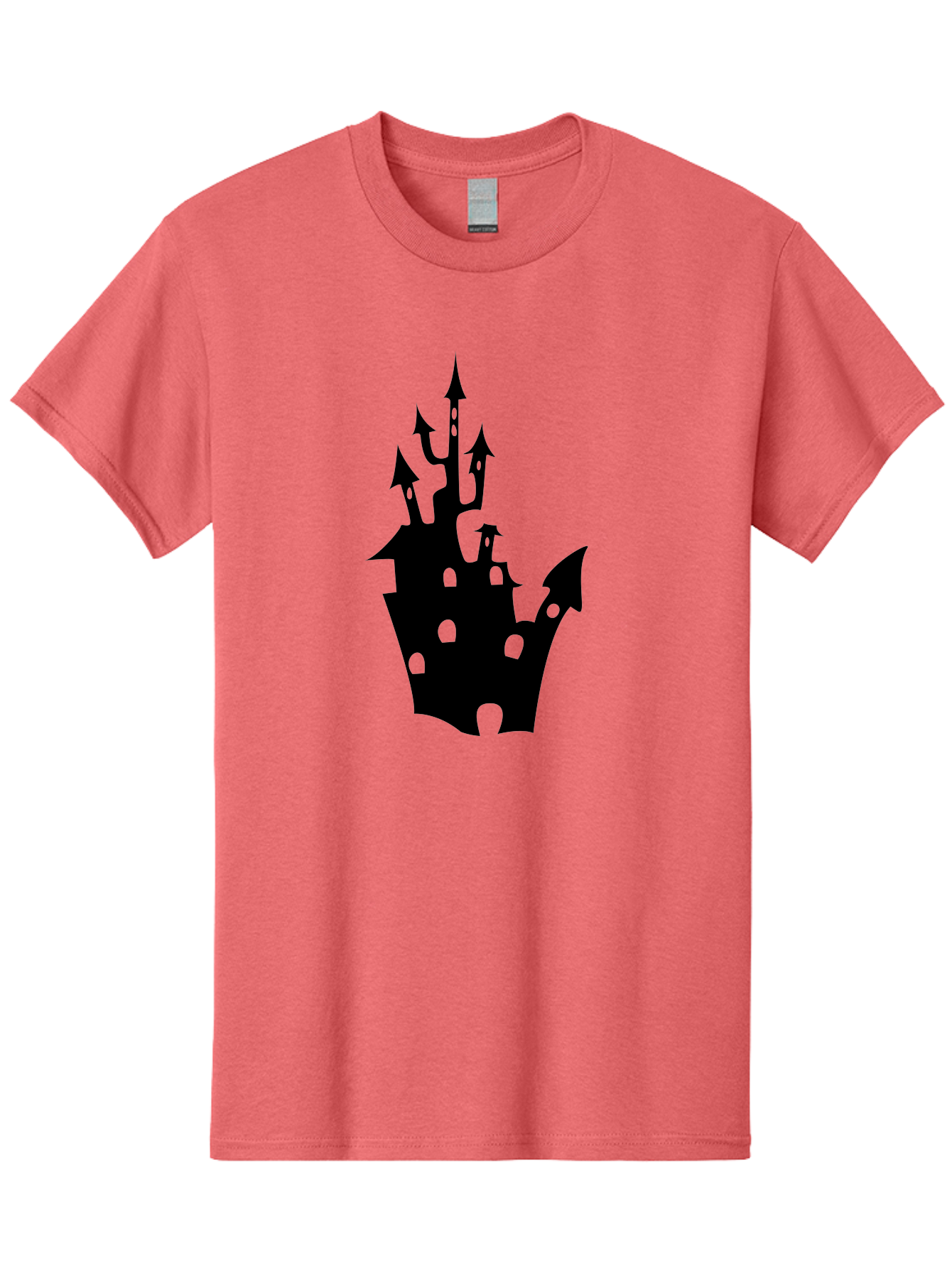 Crown-Castle Men'S Graphic Tee, 100% Cotton, Comfortable Casual Summer Wear, Machine Washable, Crown Shaped Castle, Medieval Architecture, Fantasy Design, Regal Crown, Mysterious Silhouette, Eerie Atmosphere, Dark Fantasy, Gothic Style Aab211 5