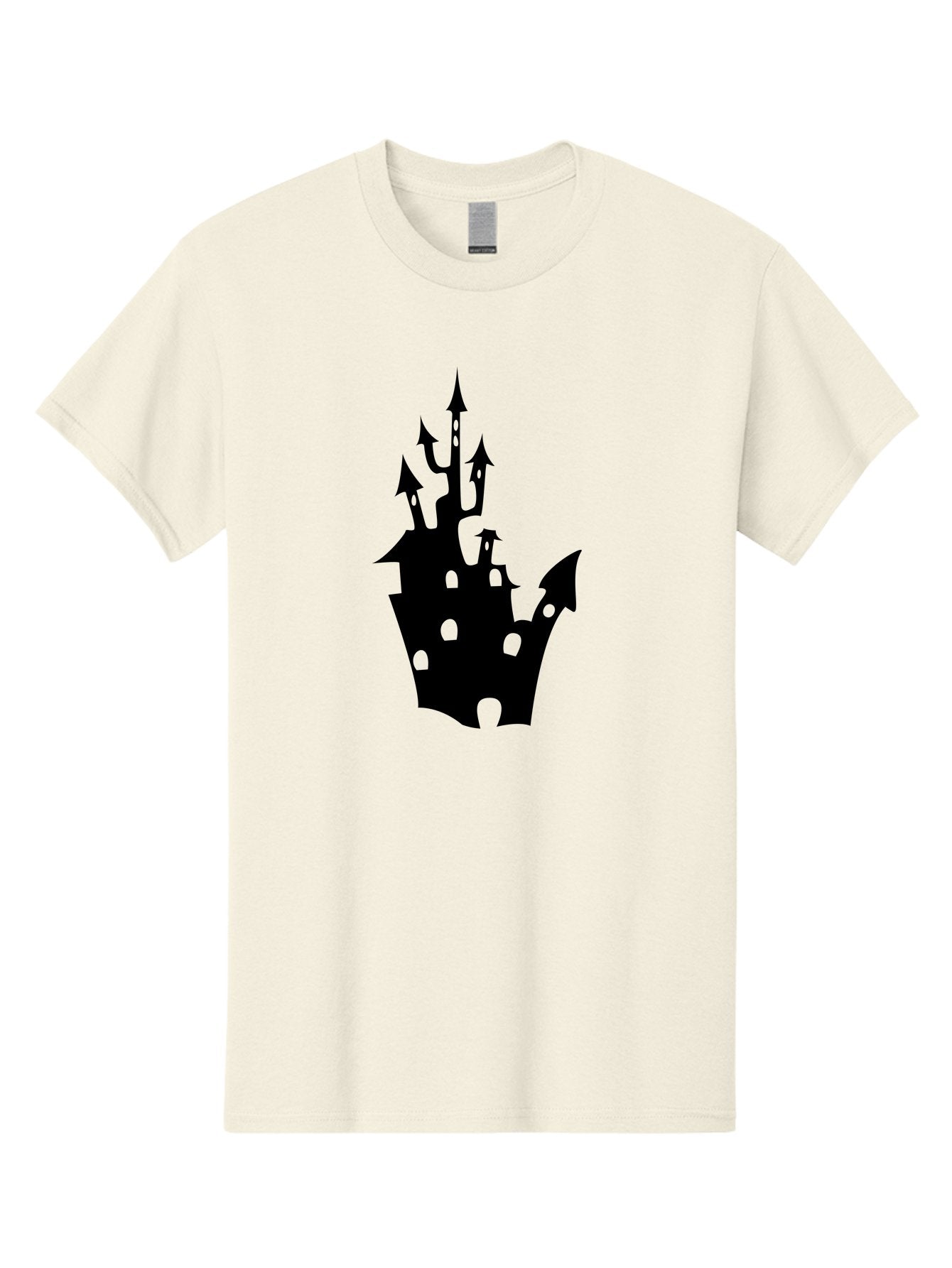 Crown-Castle Men'S Graphic Tee, 100% Cotton, Comfortable Casual Summer Wear, Machine Washable, Crown Shaped Castle, Medieval Architecture, Fantasy Design, Regal Crown, Mysterious Silhouette, Eerie Atmosphere, Dark Fantasy, Gothic Style Aab211 6