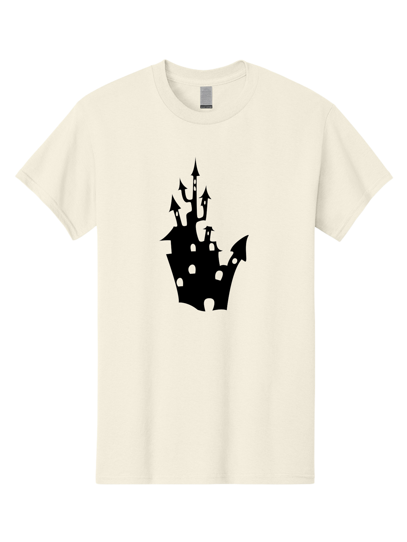 Crown-Castle Men'S Graphic Tee, 100% Cotton, Comfortable Casual Summer Wear, Machine Washable, Crown Shaped Castle, Medieval Architecture, Fantasy Design, Regal Crown, Mysterious Silhouette, Eerie Atmosphere, Dark Fantasy, Gothic Style Aab211 17