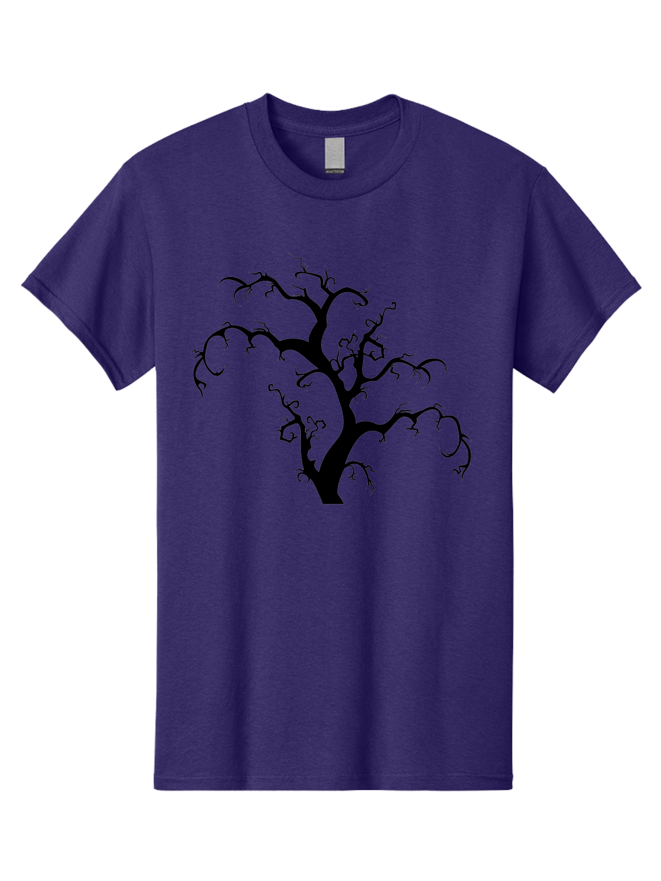 Dead-Tree-Silhouette Men'S Graphic Tee, 100% Cotton, Comfortable Casual Summer Wear, Machine Washable, Dead Tree Silhouette, Barren Branches, Spooky Atmosphere, Gothic Art, Mysterious, Haunting, Twisted, Eerie Aab213 21