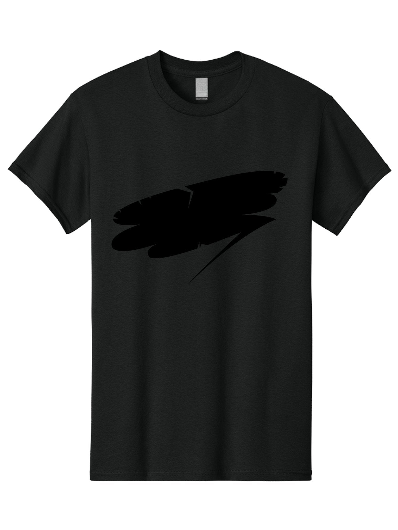 Feather-Silhouette Men'S Graphic Tee, 100% Cotton, Comfortable Casual Summer Wear, Machine Washable, Feather Silhouette, Black Feather, Minimalist Design, Simple Graphics, Bold Shapes, Graphic Elements, Abstract Art Aab214 14