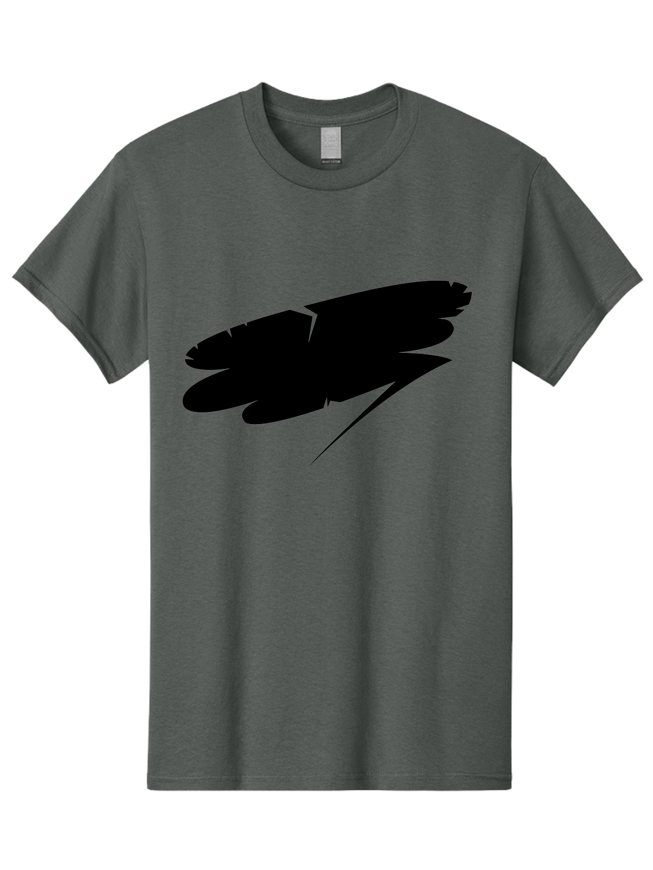 Feather-Silhouette Men'S Graphic Tee, 100% Cotton, Comfortable Casual Summer Wear, Machine Washable, Feather Silhouette, Black Feather, Minimalist Design, Simple Graphics, Bold Shapes, Graphic Elements, Abstract Art Aab214 3