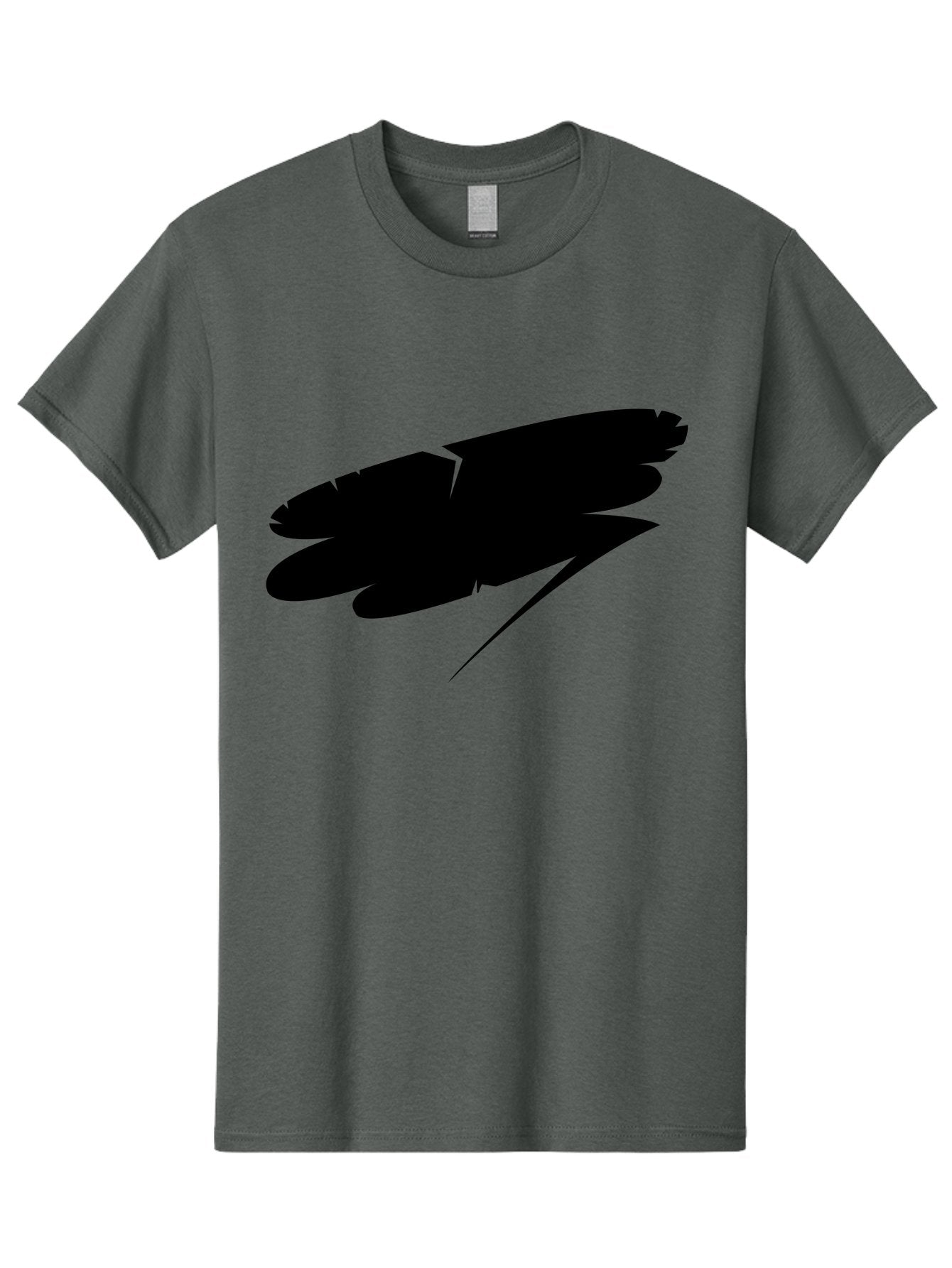 Feather-Silhouette Men'S Graphic Tee, 100% Cotton, Comfortable Casual Summer Wear, Machine Washable, Feather Silhouette, Black Feather, Minimalist Design, Simple Graphics, Bold Shapes, Graphic Elements, Abstract Art Aab214 12