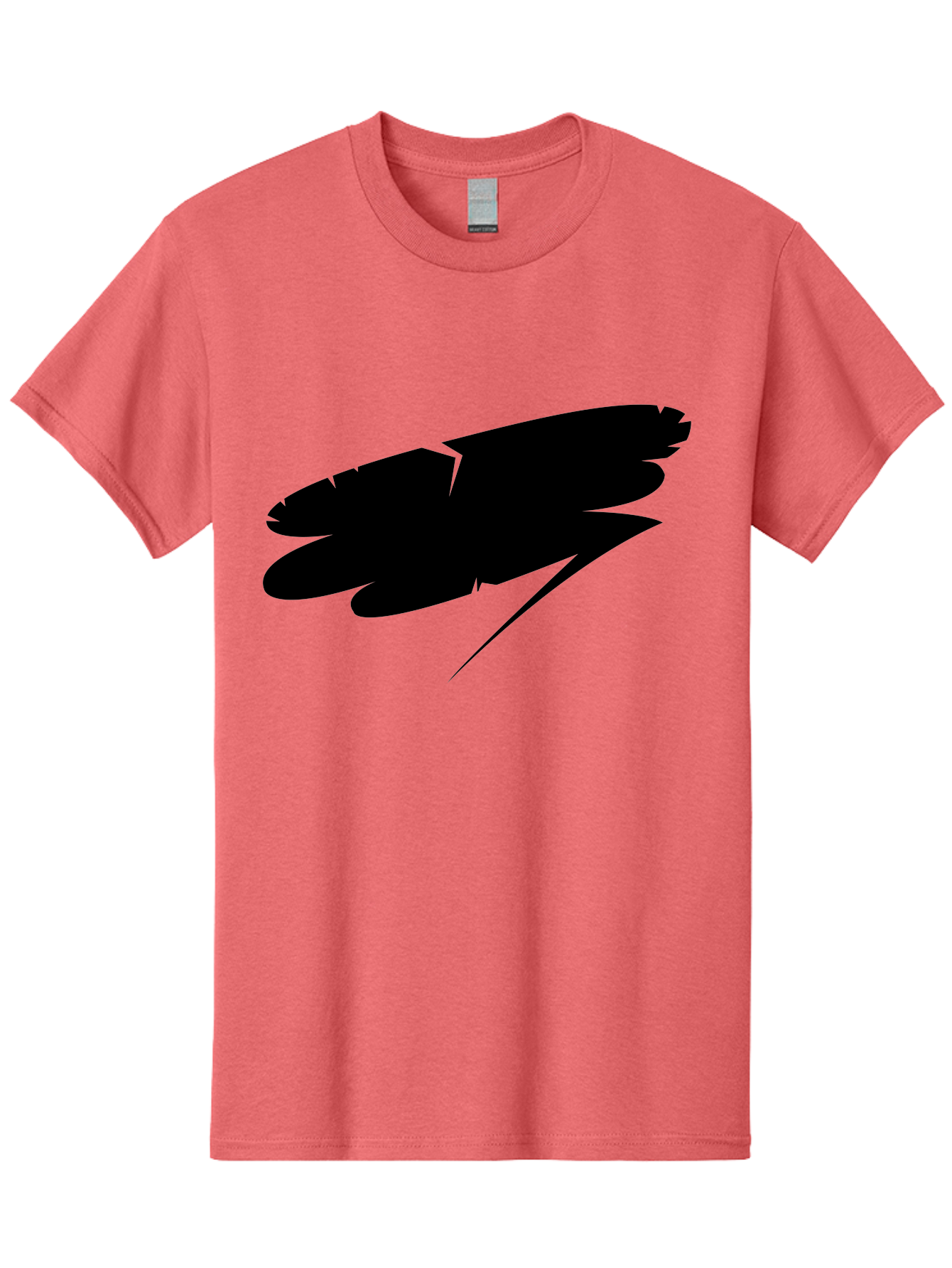 Feather-Silhouette Men'S Graphic Tee, 100% Cotton, Comfortable Casual Summer Wear, Machine Washable, Feather Silhouette, Black Feather, Minimalist Design, Simple Graphics, Bold Shapes, Graphic Elements, Abstract Art Aab214 5