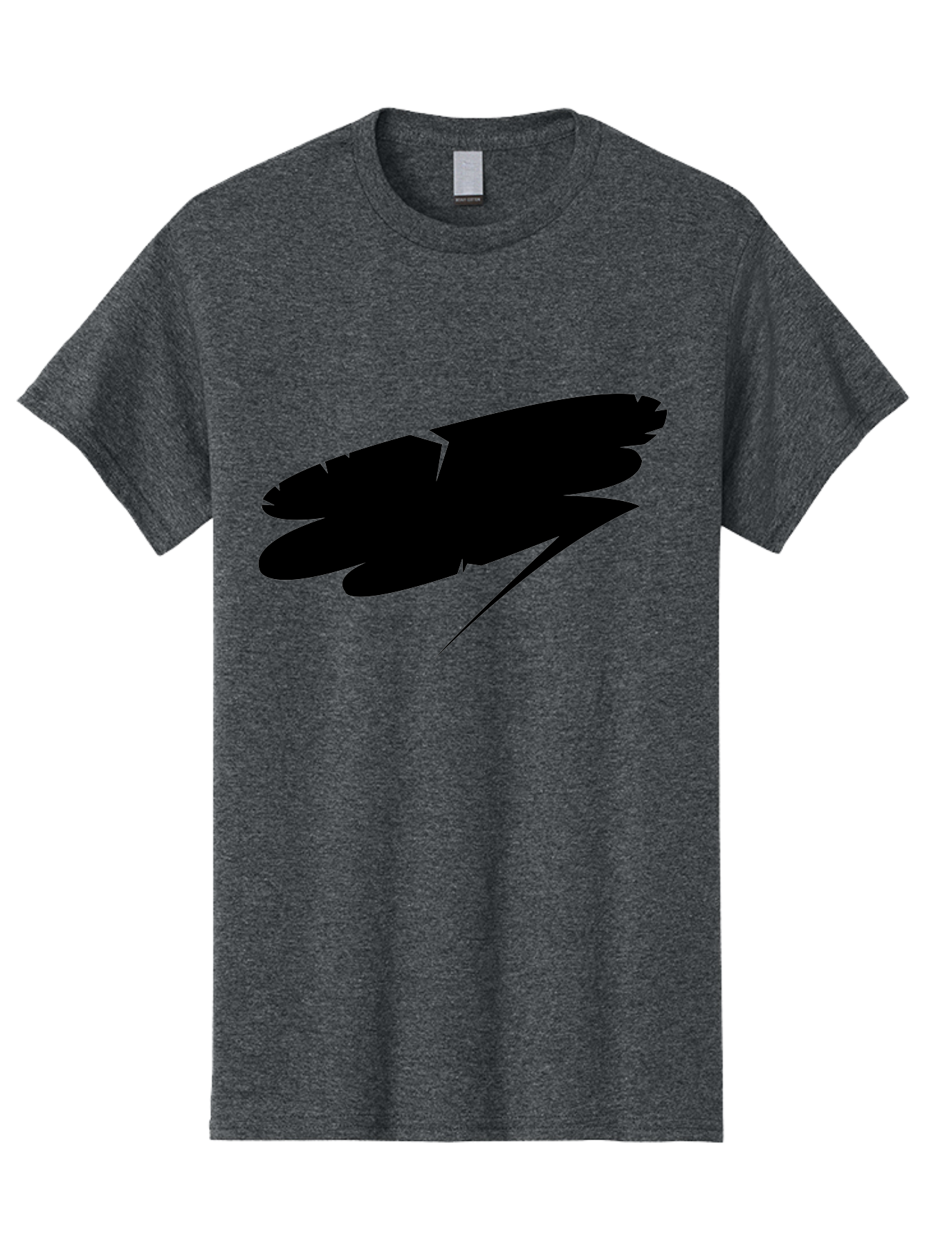 Feather-Silhouette Men'S Graphic Tee, 100% Cotton, Comfortable Casual Summer Wear, Machine Washable, Feather Silhouette, Black Feather, Minimalist Design, Simple Graphics, Bold Shapes, Graphic Elements, Abstract Art Aab214 7