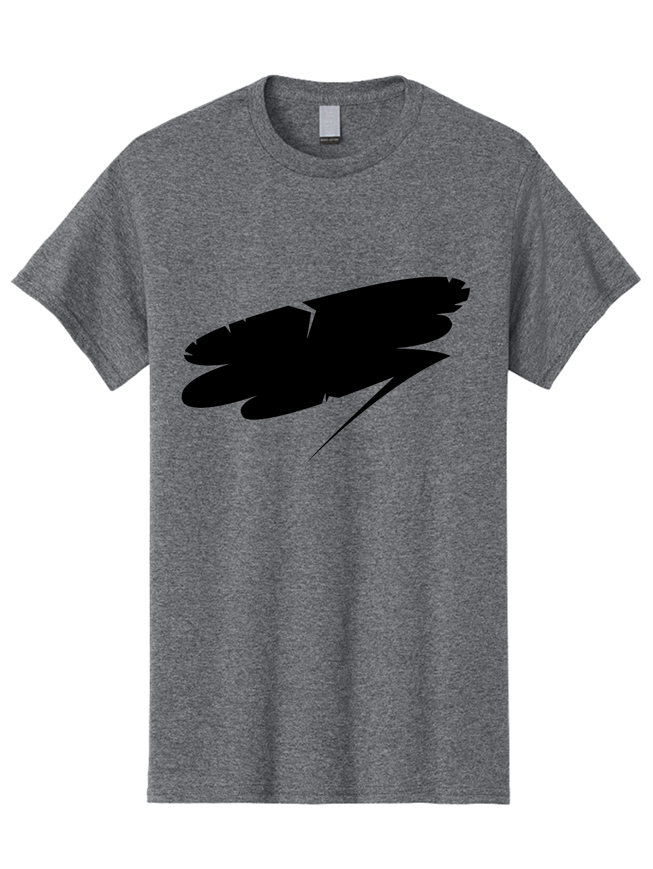 Feather-Silhouette Men'S Graphic Tee, 100% Cotton, Comfortable Casual Summer Wear, Machine Washable, Feather Silhouette, Black Feather, Minimalist Design, Simple Graphics, Bold Shapes, Graphic Elements, Abstract Art Aab214 9