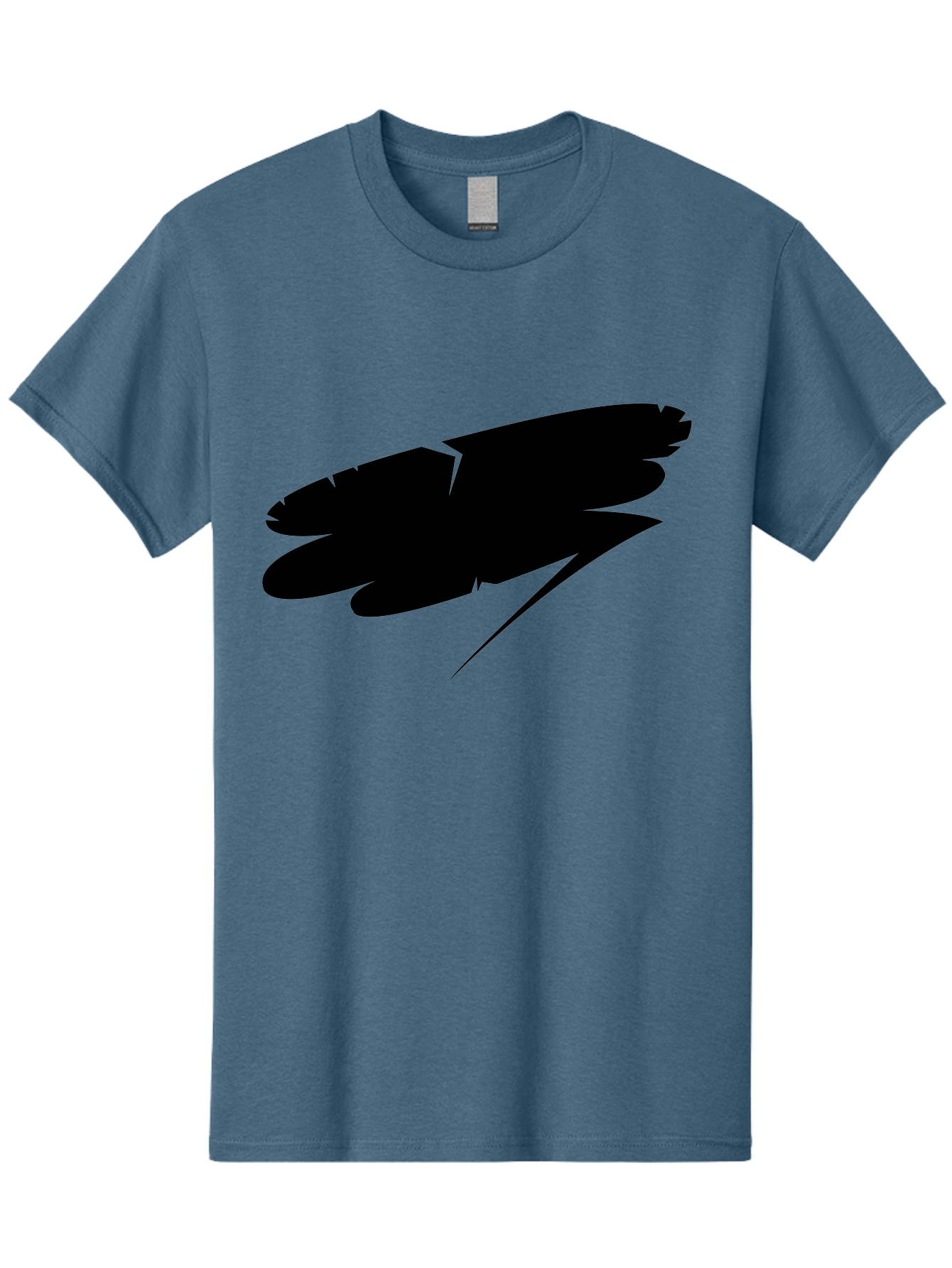 Feather-Silhouette Men'S Graphic Tee, 100% Cotton, Comfortable Casual Summer Wear, Machine Washable, Feather Silhouette, Black Feather, Minimalist Design, Simple Graphics, Bold Shapes, Graphic Elements, Abstract Art Aab214 11