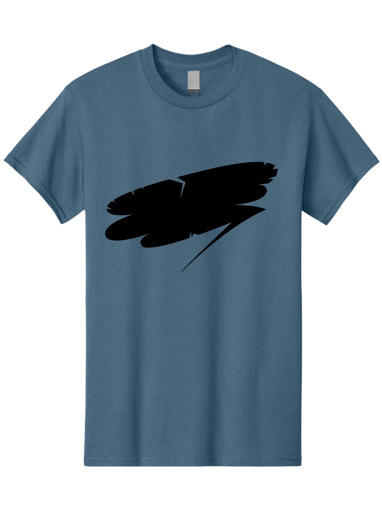 Feather-Silhouette Men'S Graphic Tee, 100% Cotton, Comfortable Casual Summer Wear, Machine Washable, Feather Silhouette, Black Feather, Minimalist Design, Simple Graphics, Bold Shapes, Graphic Elements, Abstract Art Aab214 3