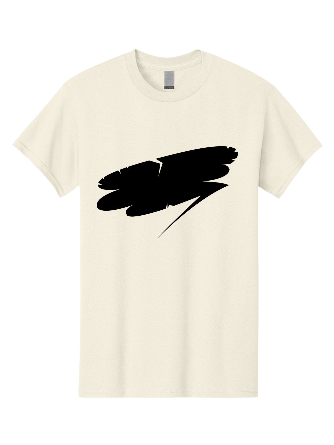 Feather-Silhouette Men'S Graphic Tee, 100% Cotton, Comfortable Casual Summer Wear, Machine Washable, Feather Silhouette, Black Feather, Minimalist Design, Simple Graphics, Bold Shapes, Graphic Elements, Abstract Art Aab214 15