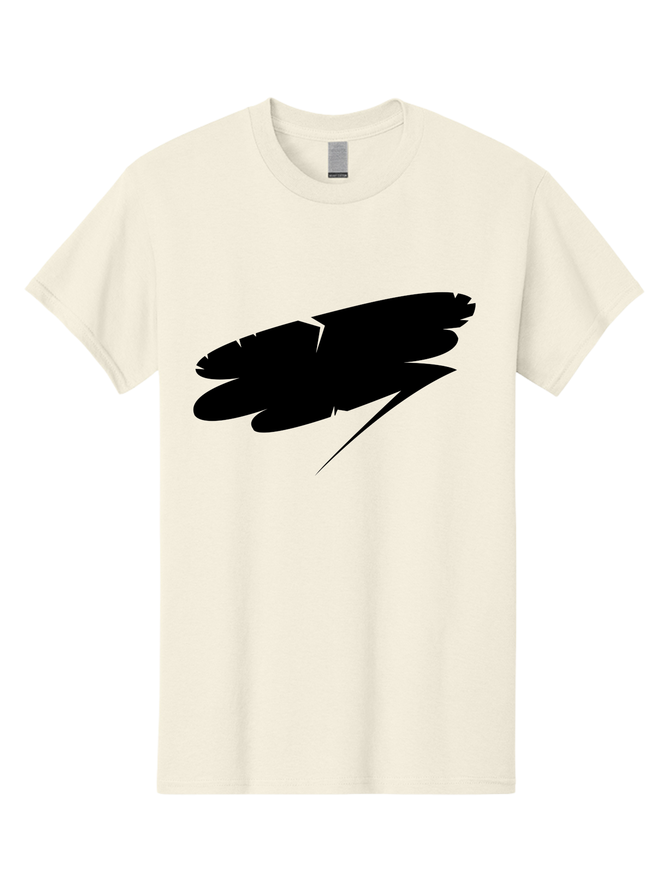 Feather-Silhouette Men'S Graphic Tee, 100% Cotton, Comfortable Casual Summer Wear, Machine Washable, Feather Silhouette, Black Feather, Minimalist Design, Simple Graphics, Bold Shapes, Graphic Elements, Abstract Art Aab214 17