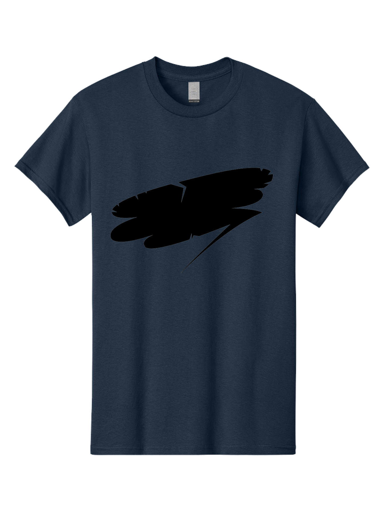 Feather-Silhouette Men'S Graphic Tee, 100% Cotton, Comfortable Casual Summer Wear, Machine Washable, Feather Silhouette, Black Feather, Minimalist Design, Simple Graphics, Bold Shapes, Graphic Elements, Abstract Art Aab214 19