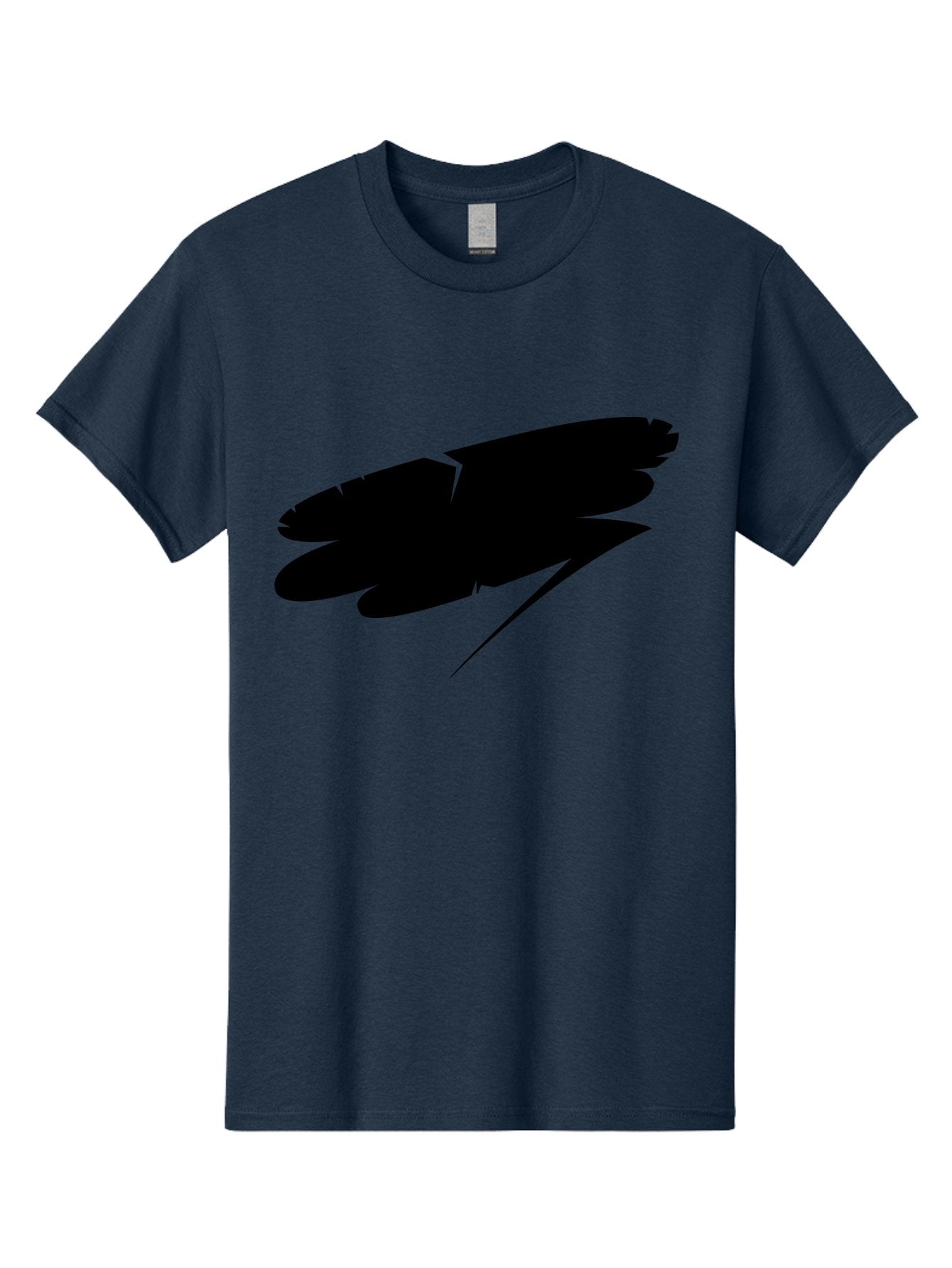 Feather-Silhouette Men'S Graphic Tee, 100% Cotton, Comfortable Casual Summer Wear, Machine Washable, Feather Silhouette, Black Feather, Minimalist Design, Simple Graphics, Bold Shapes, Graphic Elements, Abstract Art Aab214 5