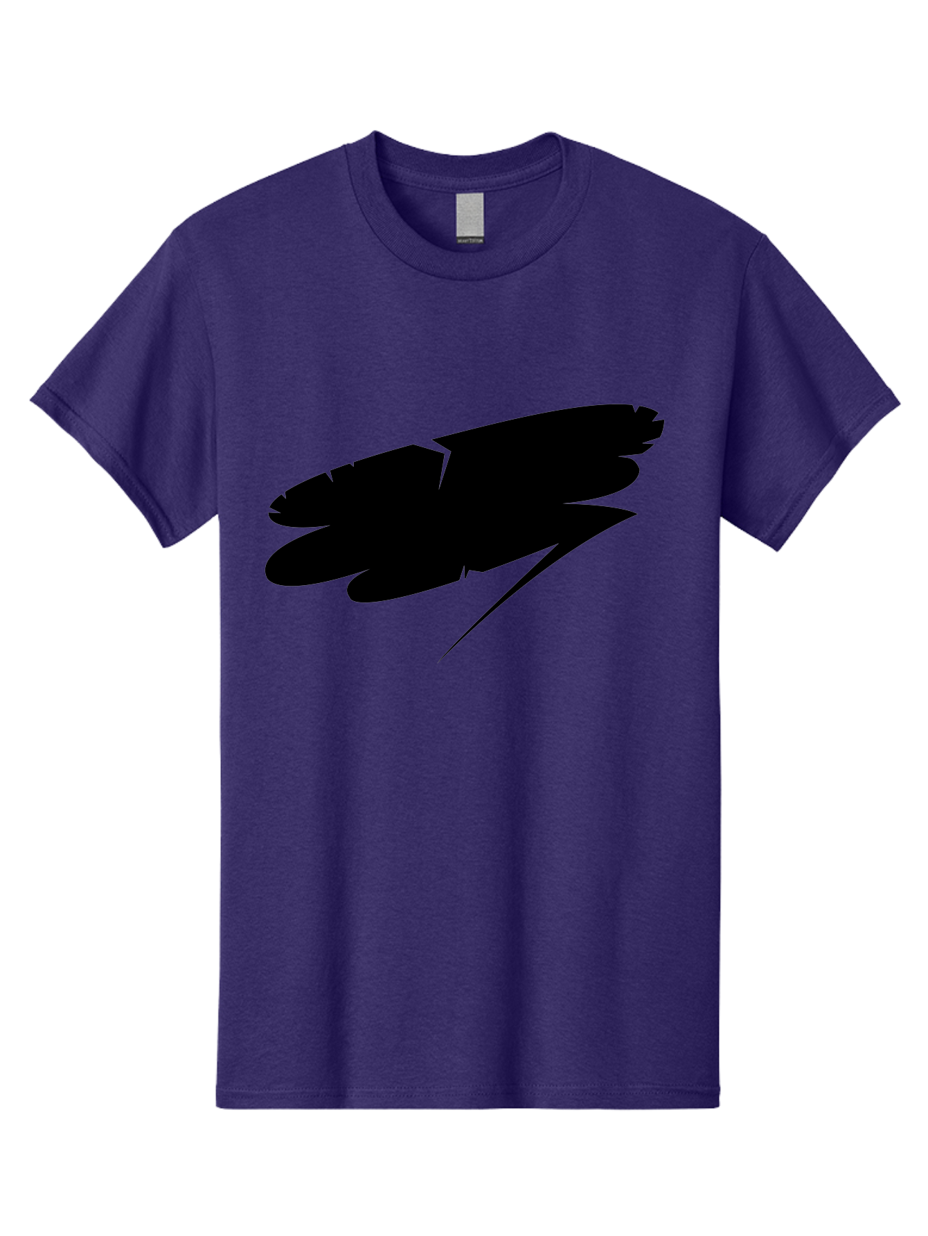 Feather-Silhouette Men'S Graphic Tee, 100% Cotton, Comfortable Casual Summer Wear, Machine Washable, Feather Silhouette, Black Feather, Minimalist Design, Simple Graphics, Bold Shapes, Graphic Elements, Abstract Art Aab214 21