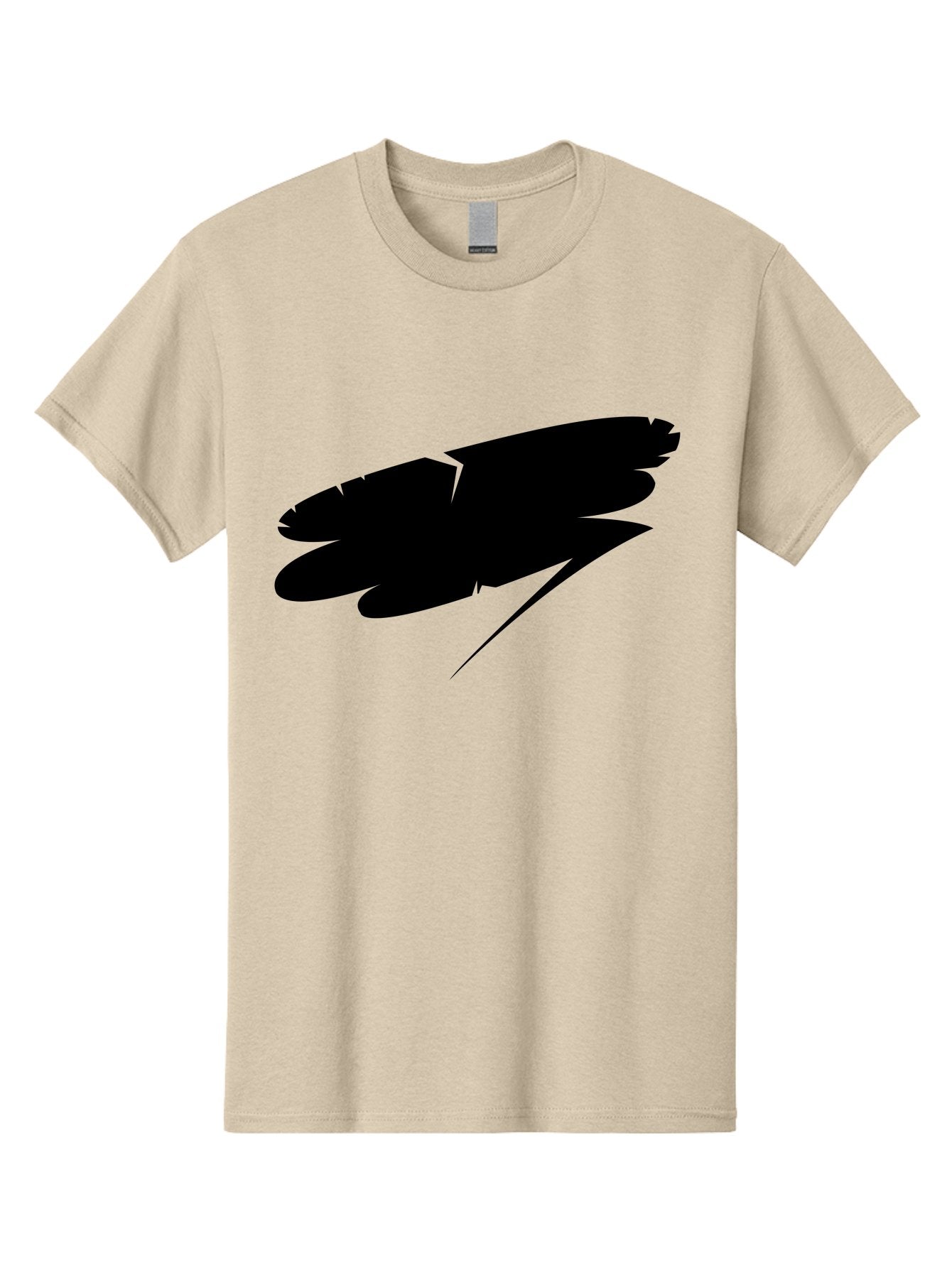 Feather-Silhouette Men'S Graphic Tee, 100% Cotton, Comfortable Casual Summer Wear, Machine Washable, Feather Silhouette, Black Feather, Minimalist Design, Simple Graphics, Bold Shapes, Graphic Elements, Abstract Art Aab214 10