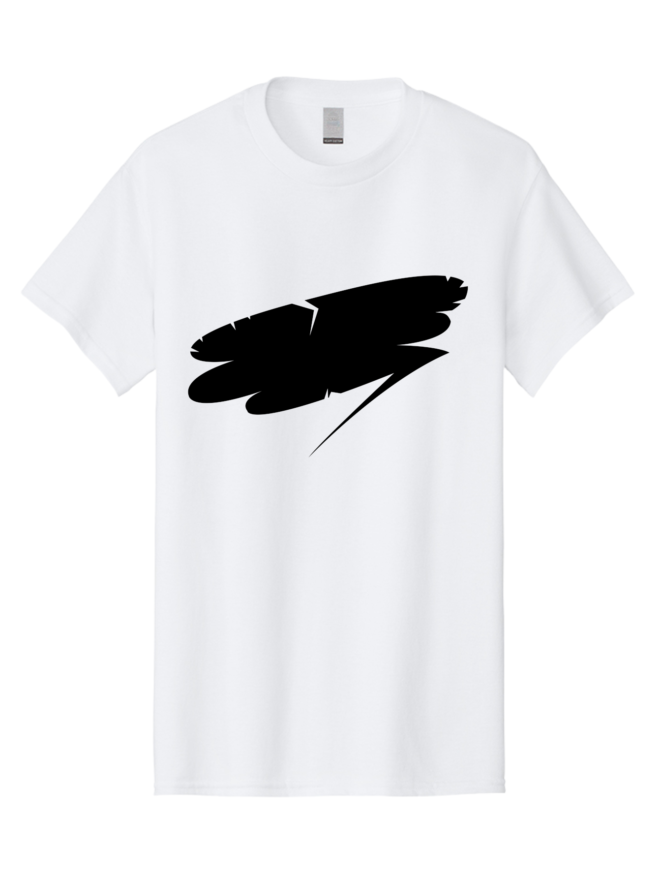 Feather-Silhouette Men'S Graphic Tee, 100% Cotton, Comfortable Casual Summer Wear, Machine Washable, Feather Silhouette, Black Feather, Minimalist Design, Simple Graphics, Bold Shapes, Graphic Elements, Abstract Art Aab214 29