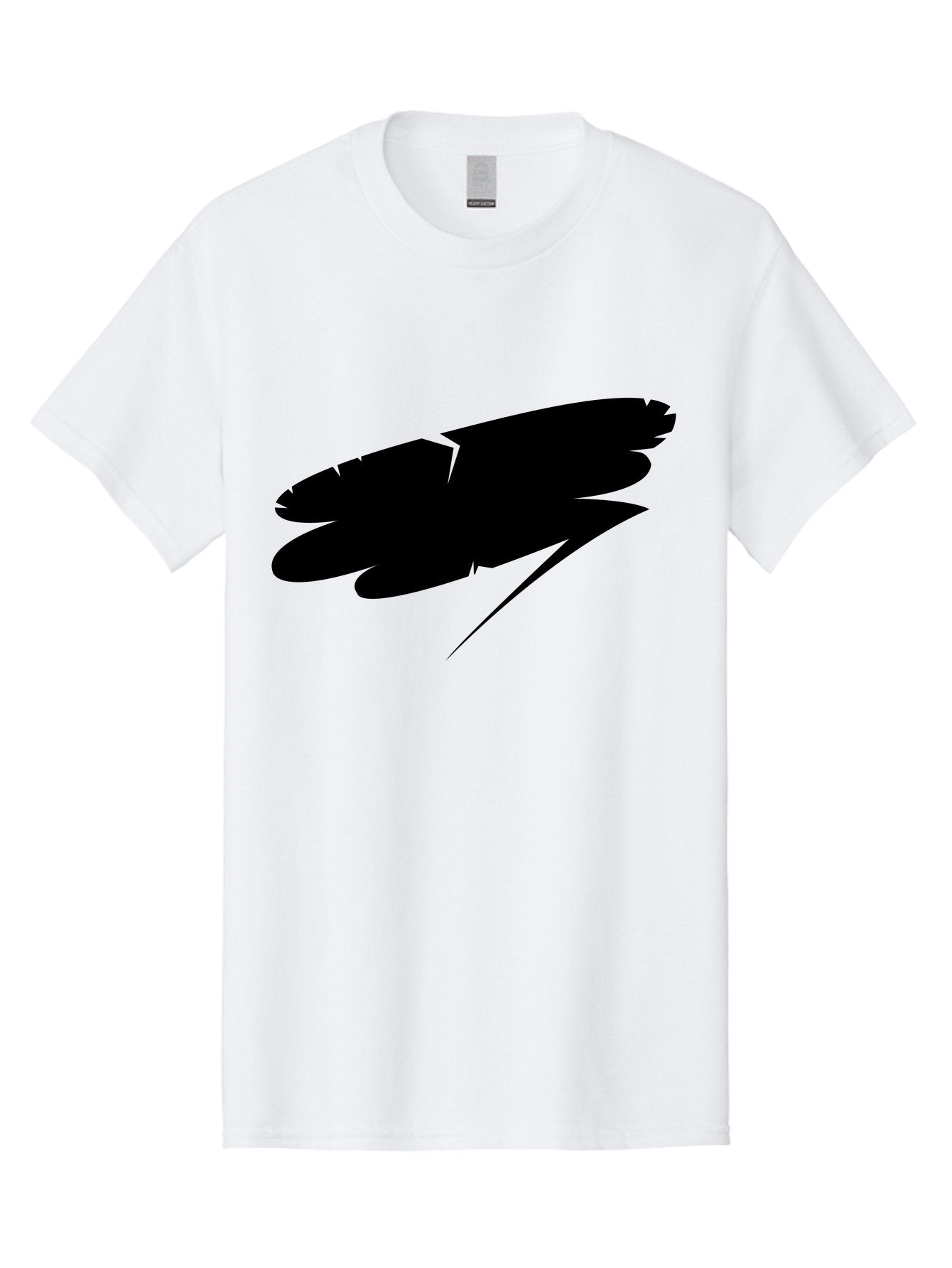 Feather-Silhouette Men'S Graphic Tee, 100% Cotton, Comfortable Casual Summer Wear, Machine Washable, Feather Silhouette, Black Feather, Minimalist Design, Simple Graphics, Bold Shapes, Graphic Elements, Abstract Art Aab214 6
