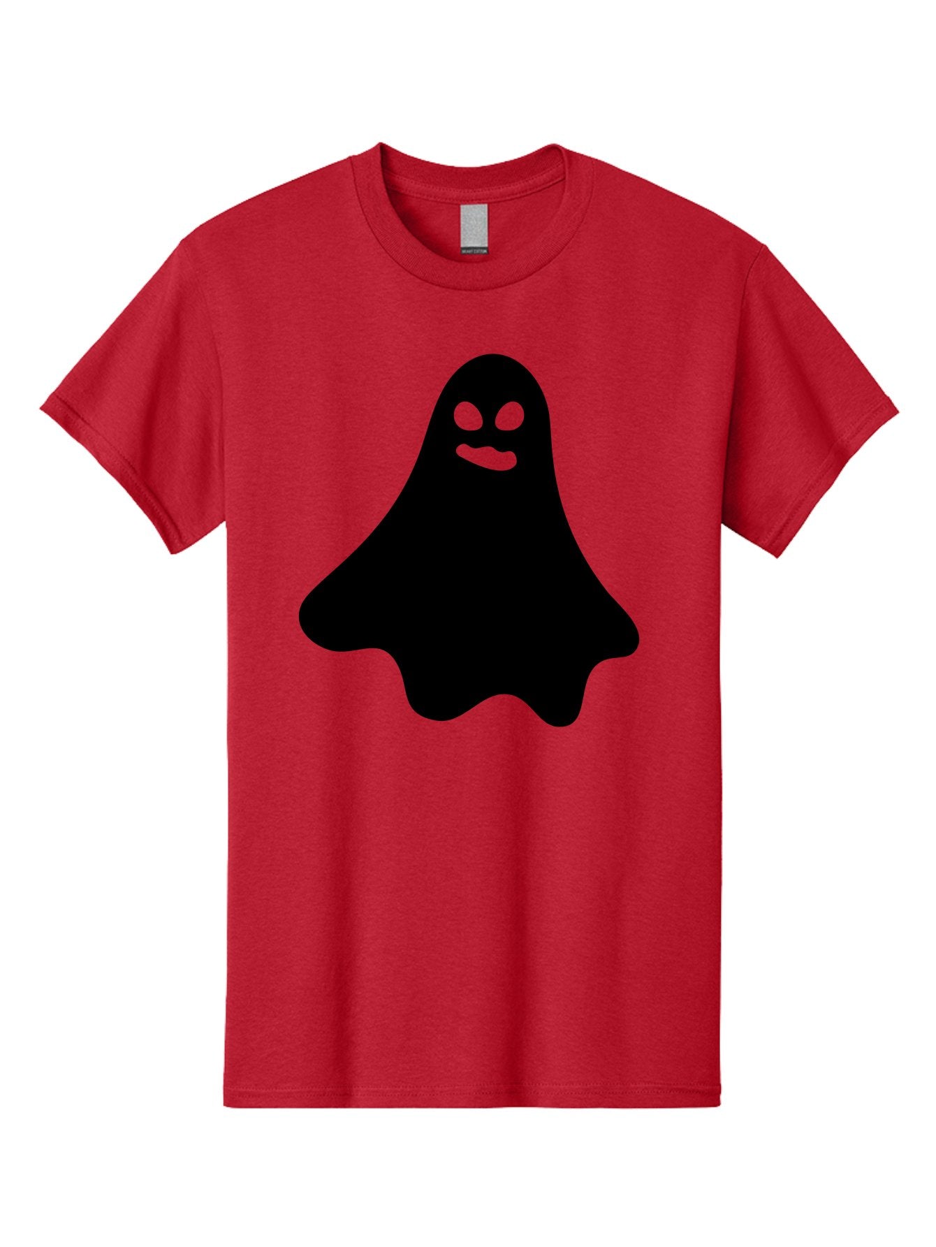Ghost-1 Men'S Graphic Tee, 100% Cotton, Comfortable Casual Summer Wear, Machine Washable, Cartoon Ghost, Black Silhouette, Green Eyes, Smiling Face, Spooky Character, Halloween Icon, Cute Monster, Supernatural Being, Funny Ghost Aab217 14