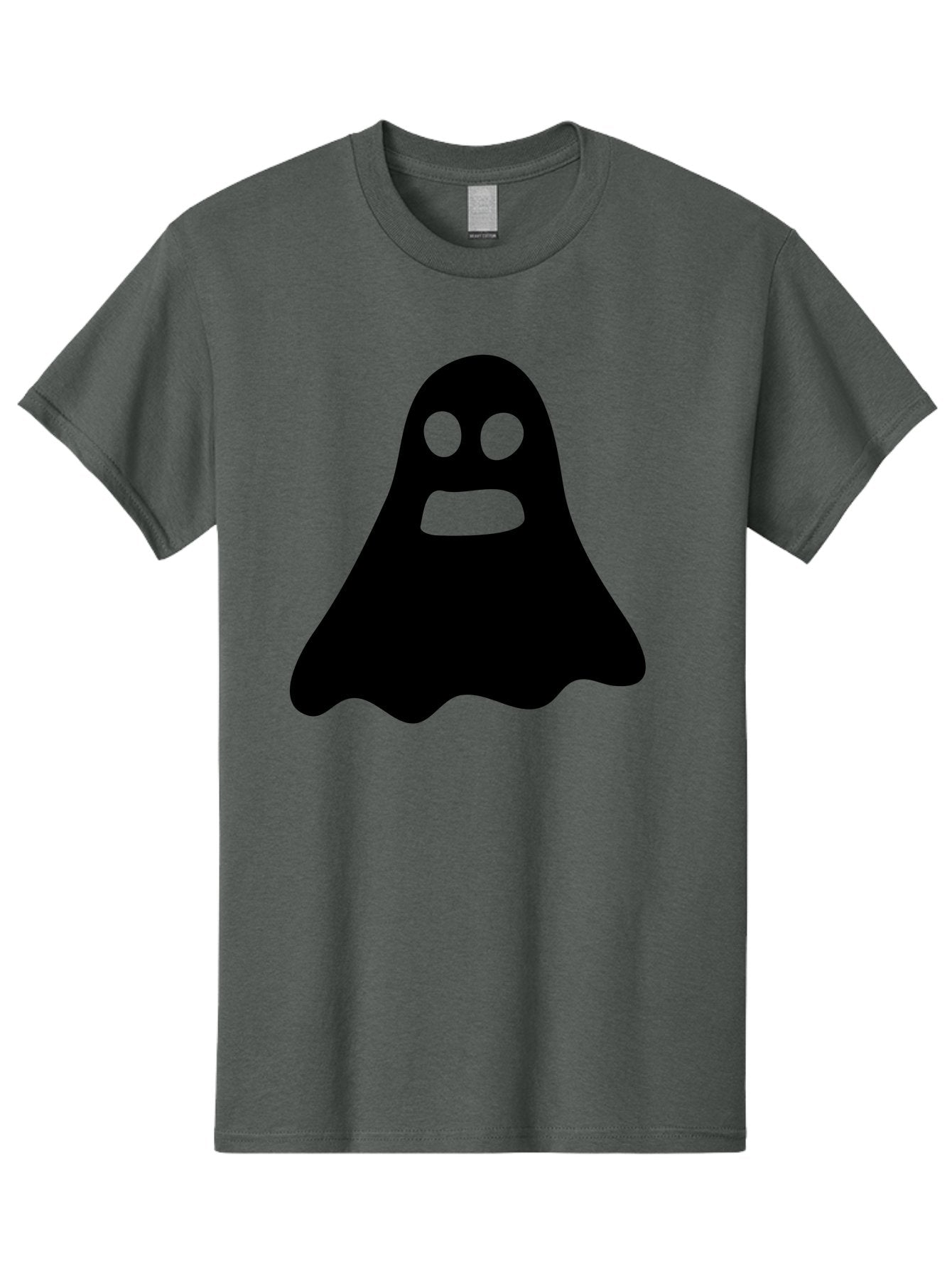 Ghost Men'S Graphic Tee, 100% Cotton, Comfortable Casual Summer Wear, Machine Washable, Ghost Character, Cartoon Style, Spooky Atmosphere, Simple Design, Bold Silhouette, Creepy Face, Halloween Theme, Paranormal Activity Aab218 15