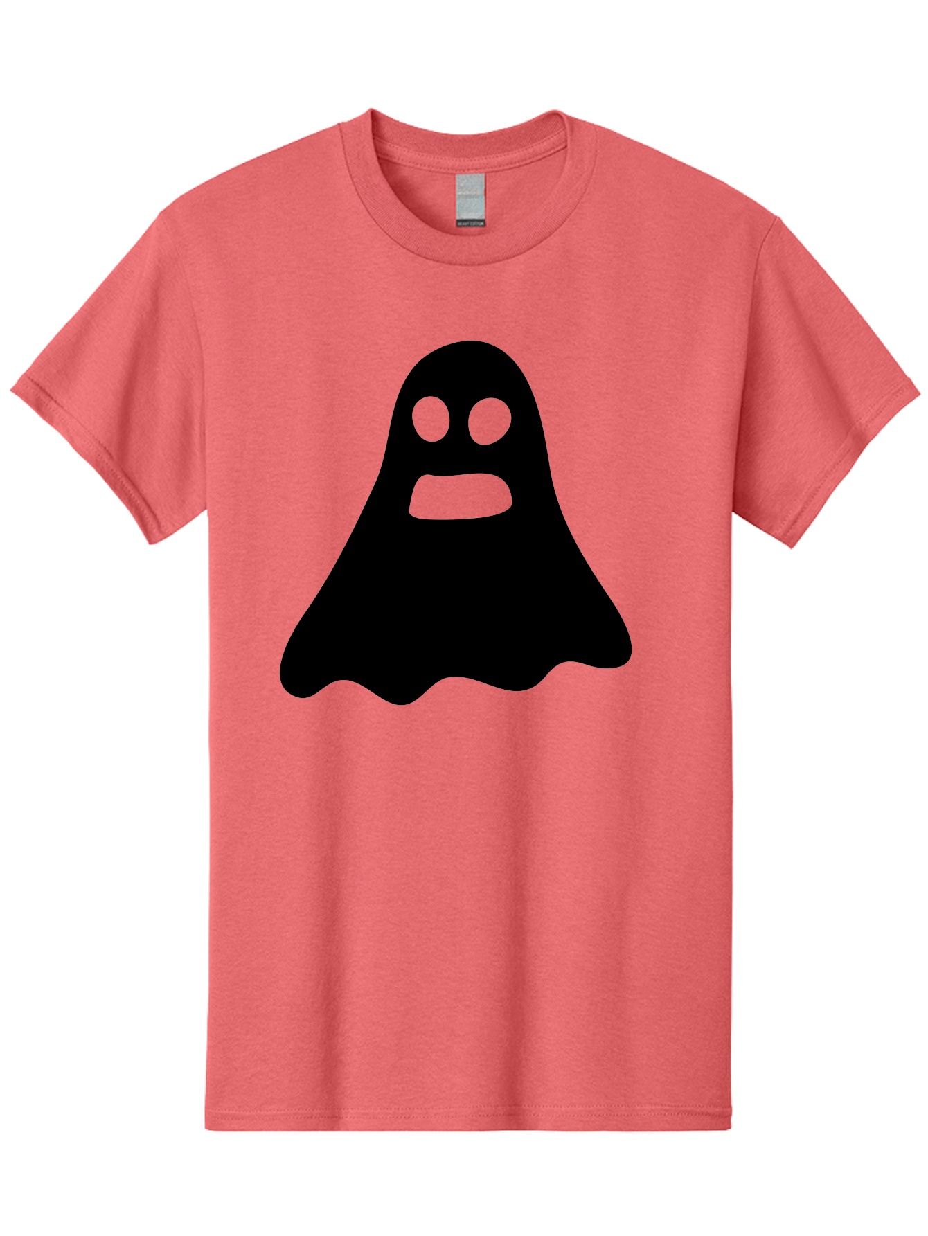 Ghost Men'S Graphic Tee, 100% Cotton, Comfortable Casual Summer Wear, Machine Washable, Ghost Character, Cartoon Style, Spooky Atmosphere, Simple Design, Bold Silhouette, Creepy Face, Halloween Theme, Paranormal Activity Aab218 5