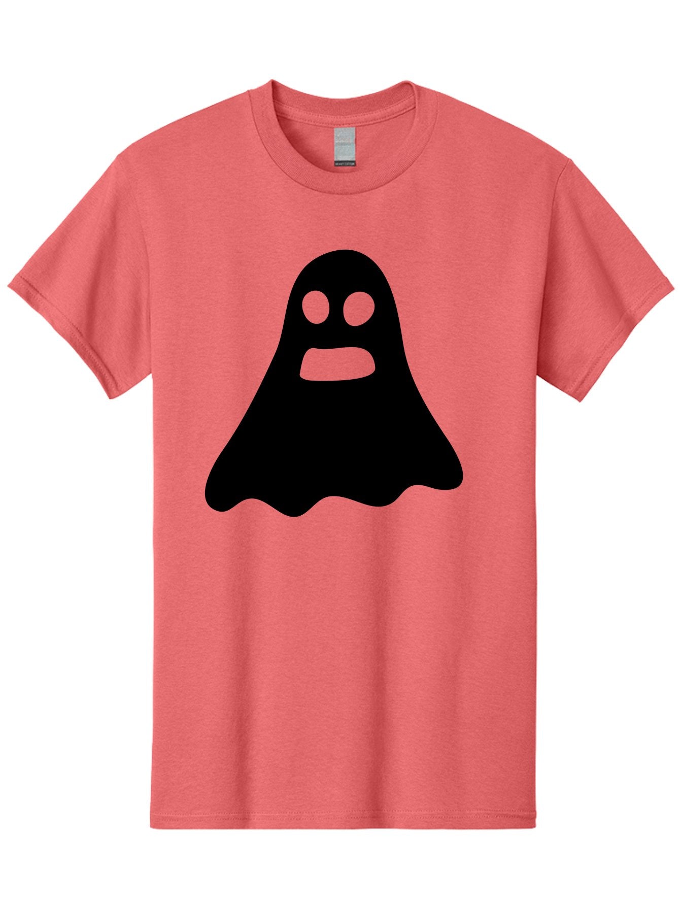 Ghost Men'S Graphic Tee, 100% Cotton, Comfortable Casual Summer Wear, Machine Washable, Ghost Character, Cartoon Style, Spooky Atmosphere, Simple Design, Bold Silhouette, Creepy Face, Halloween Theme, Paranormal Activity Aab218 13