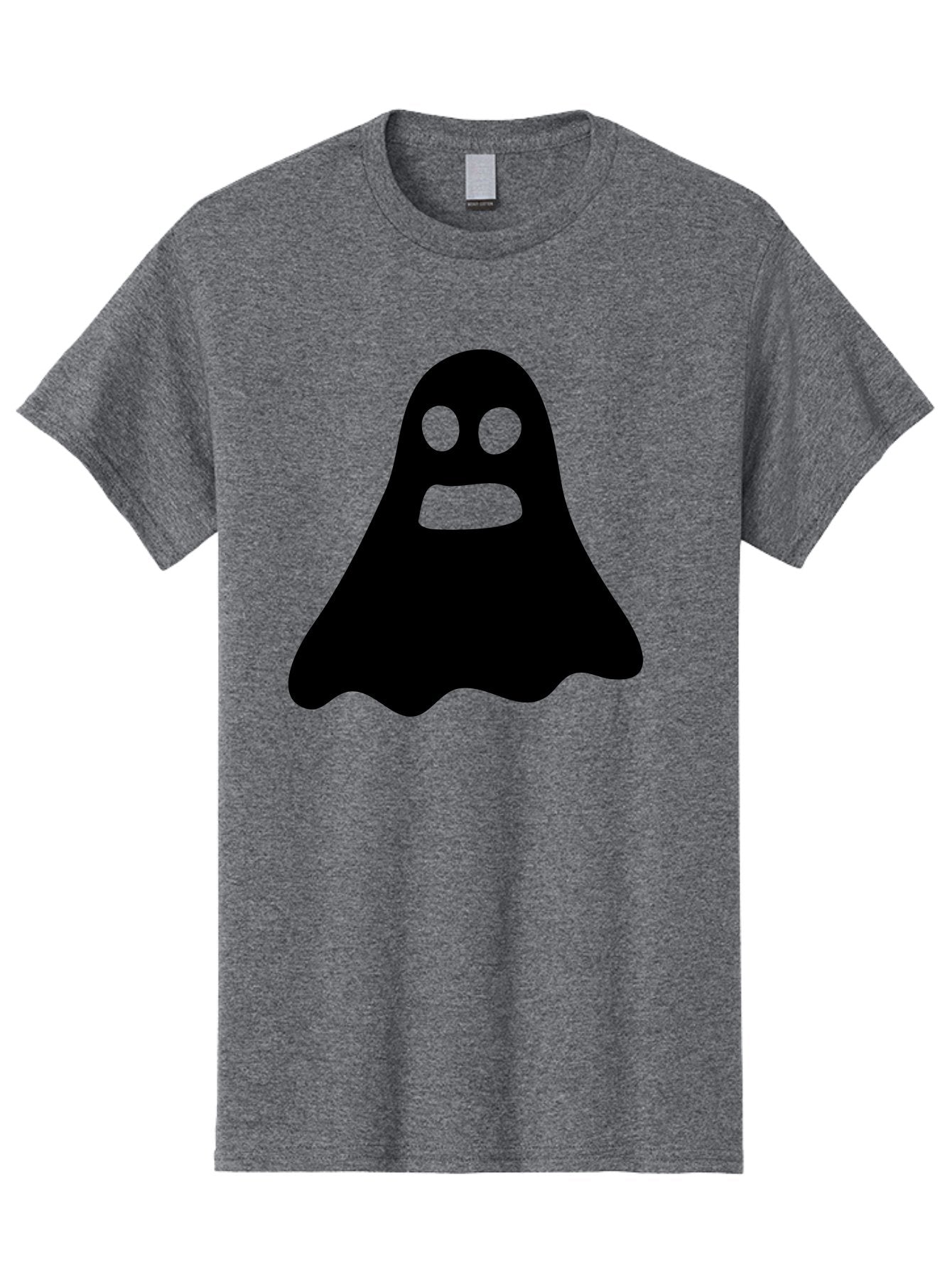 Ghost Men'S Graphic Tee, 100% Cotton, Comfortable Casual Summer Wear, Machine Washable, Ghost Character, Cartoon Style, Spooky Atmosphere, Simple Design, Bold Silhouette, Creepy Face, Halloween Theme, Paranormal Activity Aab218 3