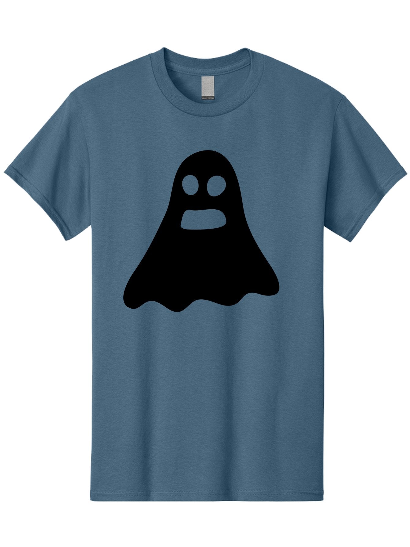 Ghost Men'S Graphic Tee, 100% Cotton, Comfortable Casual Summer Wear, Machine Washable, Ghost Character, Cartoon Style, Spooky Atmosphere, Simple Design, Bold Silhouette, Creepy Face, Halloween Theme, Paranormal Activity Aab218 9