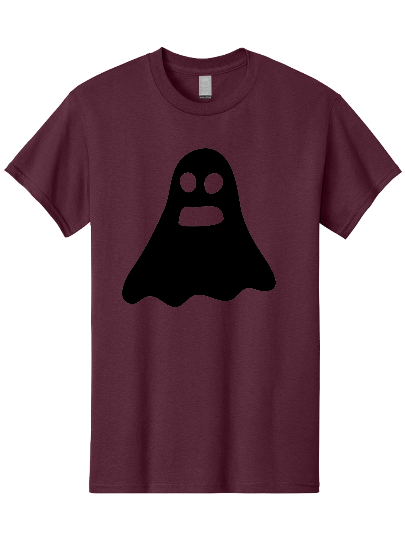 Ghost Men'S Graphic Tee, 100% Cotton, Comfortable Casual Summer Wear, Machine Washable, Ghost Character, Cartoon Style, Spooky Atmosphere, Simple Design, Bold Silhouette, Creepy Face, Halloween Theme, Paranormal Activity Aab218 13