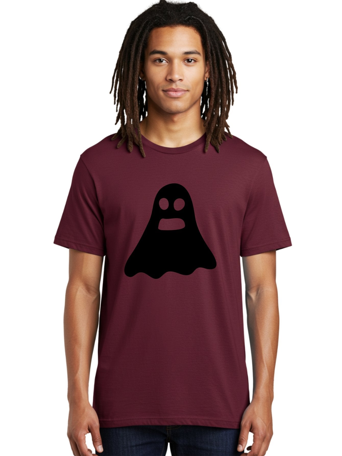 Ghost Men'S Graphic Tee, 100% Cotton, Comfortable Casual Summer Wear, Machine Washable, Ghost Character, Cartoon Style, Spooky Atmosphere, Simple Design, Bold Silhouette, Creepy Face, Halloween Theme, Paranormal Activity Aab218 19