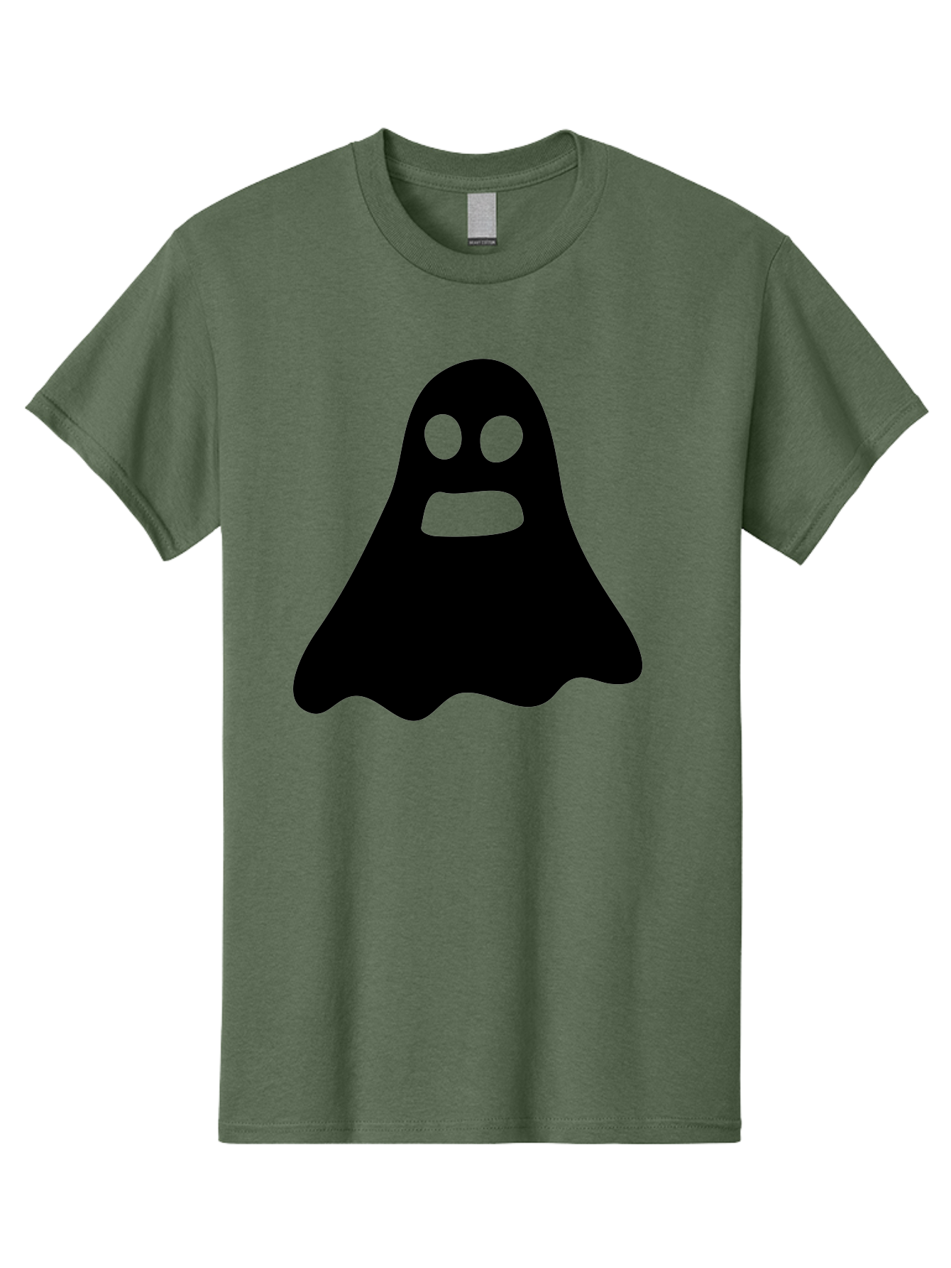 Ghost Men'S Graphic Tee, 100% Cotton, Comfortable Casual Summer Wear, Machine Washable, Ghost Character, Cartoon Style, Spooky Atmosphere, Simple Design, Bold Silhouette, Creepy Face, Halloween Theme, Paranormal Activity Aab218 15