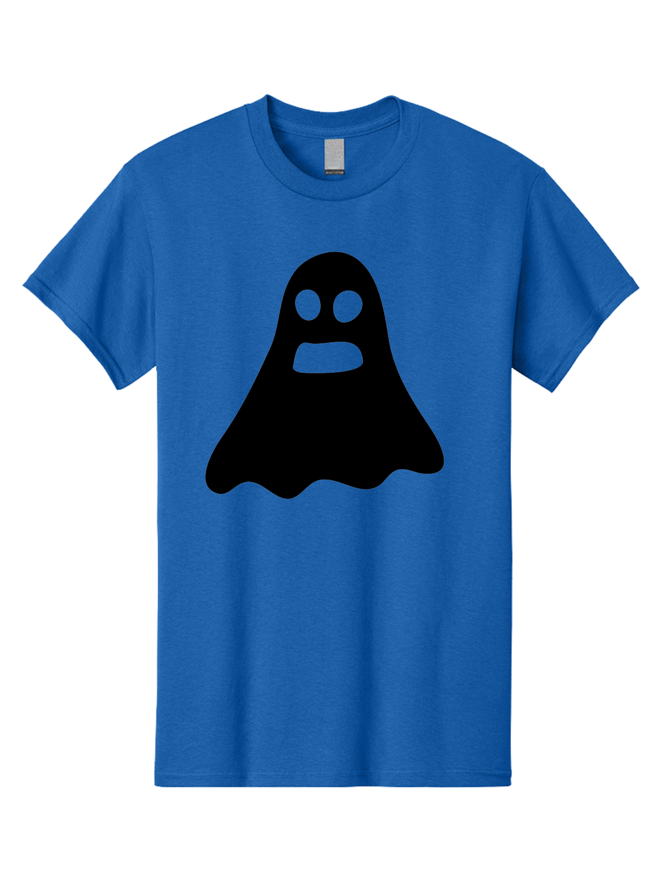 Ghost Men'S Graphic Tee, 100% Cotton, Comfortable Casual Summer Wear, Machine Washable, Ghost Character, Cartoon Style, Spooky Atmosphere, Simple Design, Bold Silhouette, Creepy Face, Halloween Theme, Paranormal Activity Aab218 25