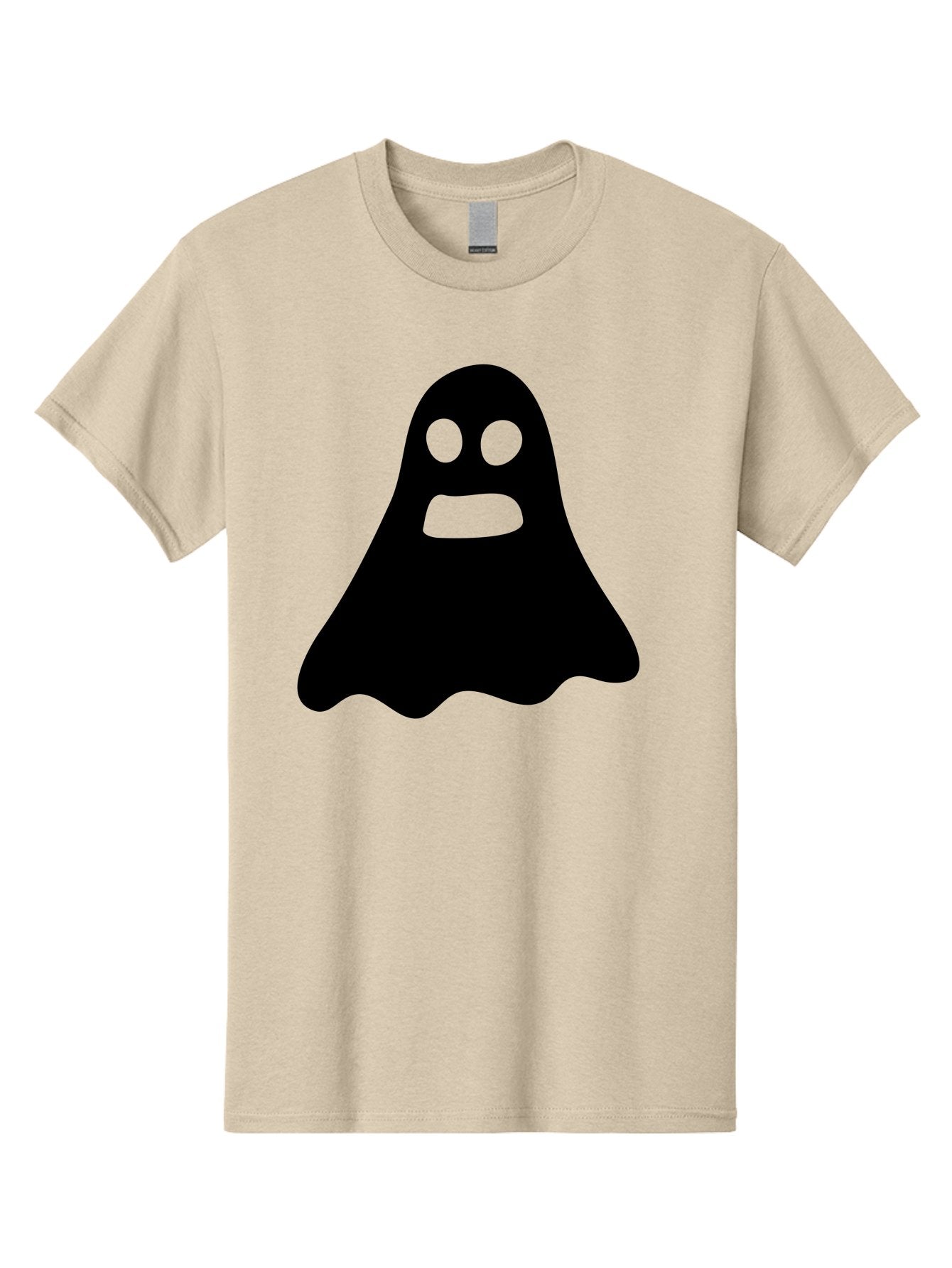 Ghost Men'S Graphic Tee, 100% Cotton, Comfortable Casual Summer Wear, Machine Washable, Ghost Character, Cartoon Style, Spooky Atmosphere, Simple Design, Bold Silhouette, Creepy Face, Halloween Theme, Paranormal Activity Aab218 5