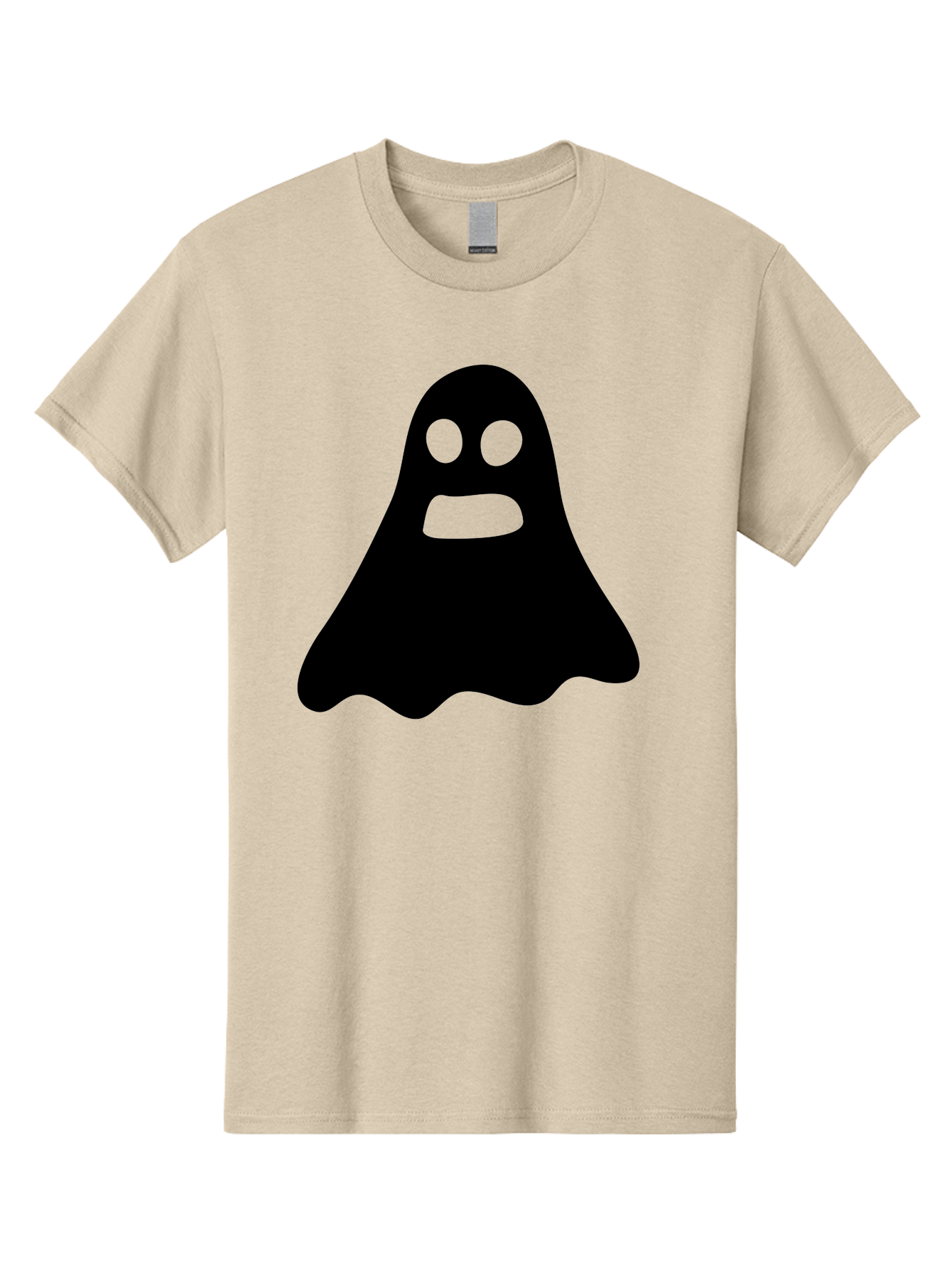 Ghost Men'S Graphic Tee, 100% Cotton, Comfortable Casual Summer Wear, Machine Washable, Ghost Character, Cartoon Style, Spooky Atmosphere, Simple Design, Bold Silhouette, Creepy Face, Halloween Theme, Paranormal Activity Aab218 27