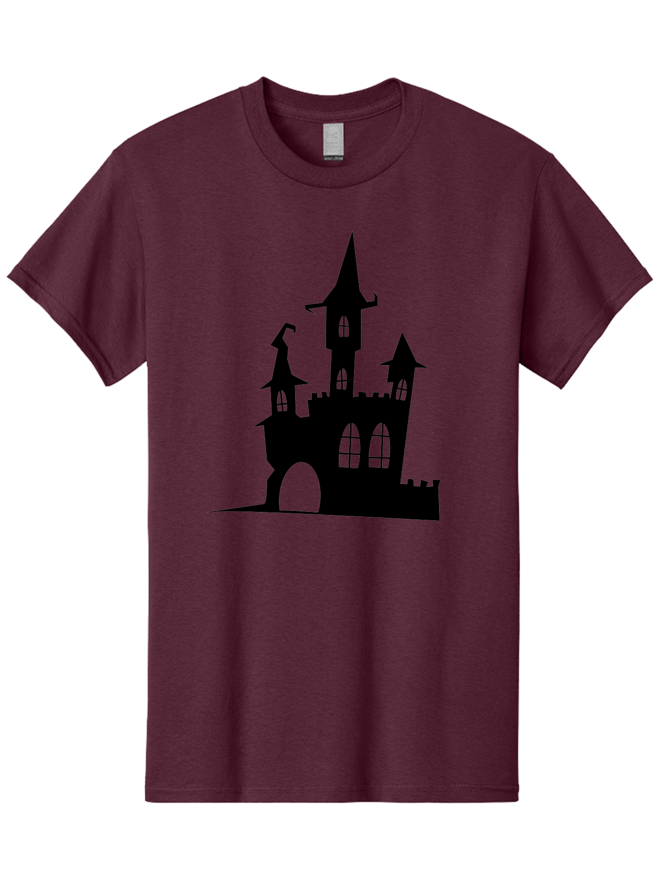 Haunted-Castle Men'S Graphic Tee, 100% Cotton, Comfortable Casual Summer Wear, Machine Washable, Haunted Castle, Spooky Atmosphere, Gothic Architecture, Mysterious Vibe, Fantasy World, Dark Magic, Witch'S Lair, Haunted Mansion, Eerie Feeling Aab222 13