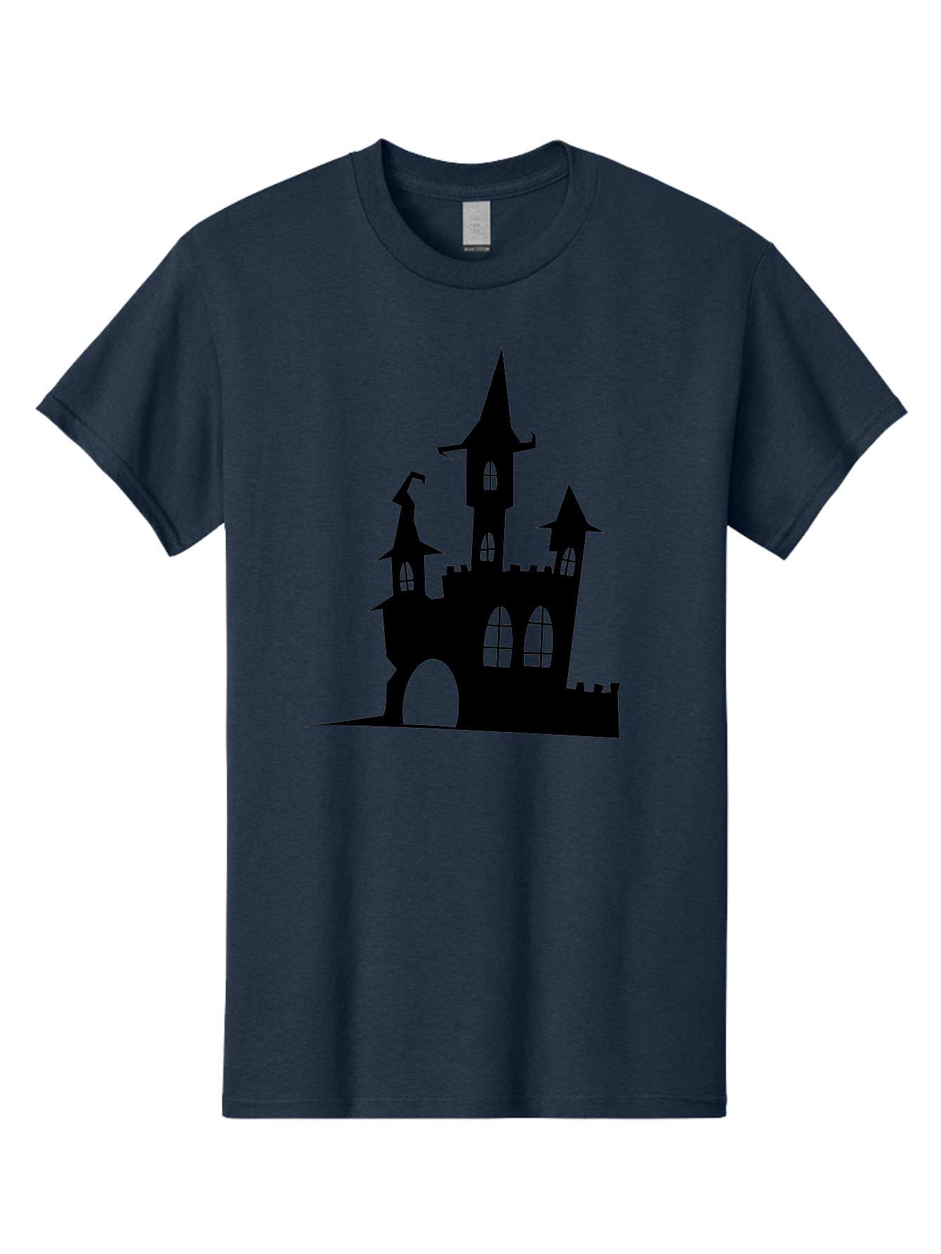 Haunted-Castle Men'S Graphic Tee, 100% Cotton, Comfortable Casual Summer Wear, Machine Washable, Haunted Castle, Spooky Atmosphere, Gothic Architecture, Mysterious Vibe, Fantasy World, Dark Magic, Witch'S Lair, Haunted Mansion, Eerie Feeling Aab222 19