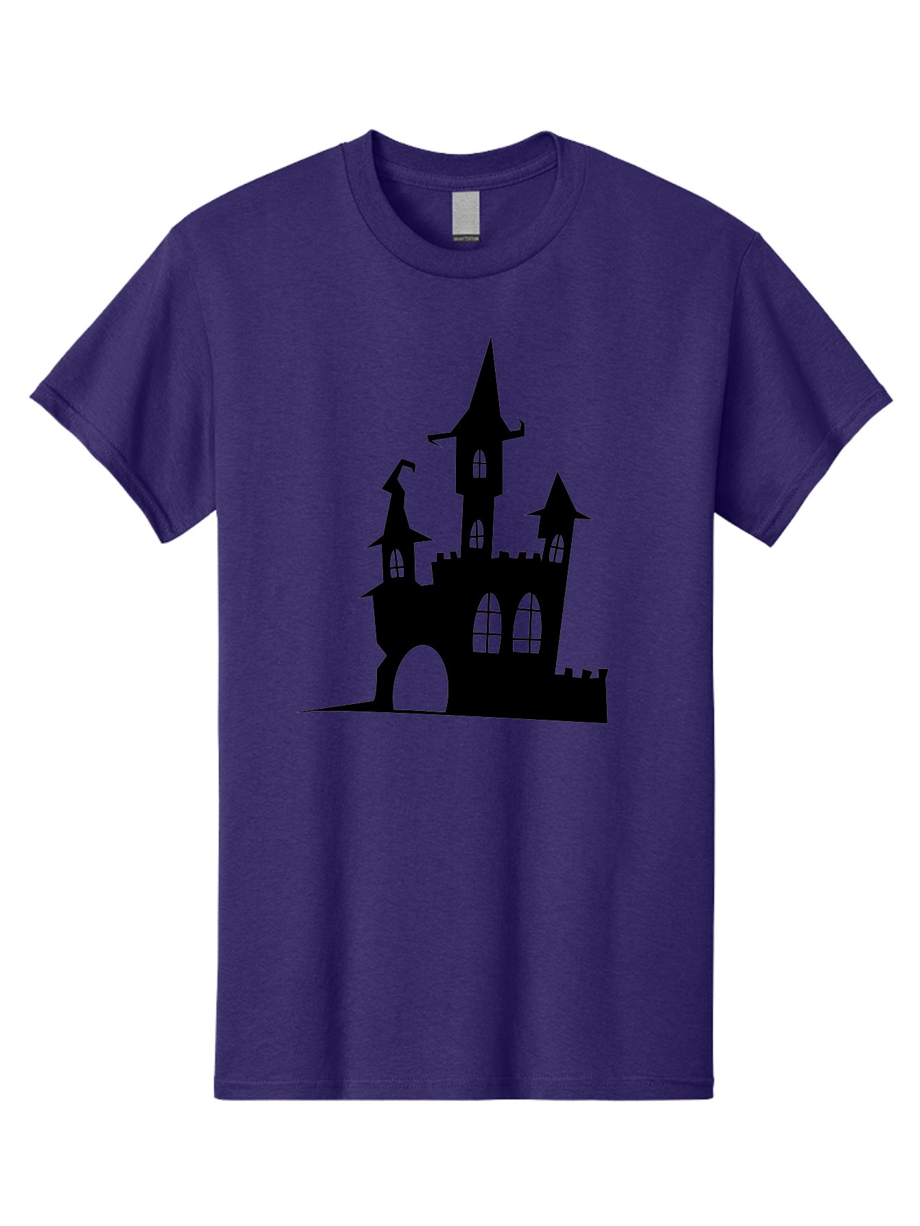 Haunted-Castle Men'S Graphic Tee, 100% Cotton, Comfortable Casual Summer Wear, Machine Washable, Haunted Castle, Spooky Atmosphere, Gothic Architecture, Mysterious Vibe, Fantasy World, Dark Magic, Witch'S Lair, Haunted Mansion, Eerie Feeling Aab222 21