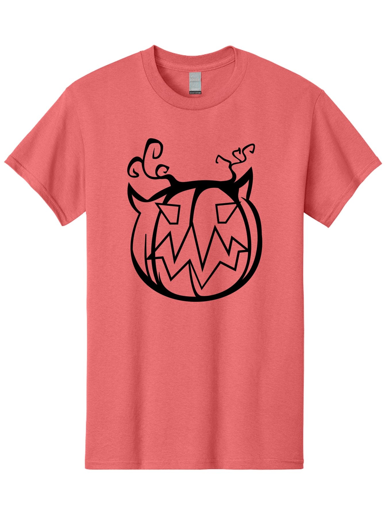 Jack-O-Lantern-1 Men'S Graphic Tee, 100% Cotton, Comfortable Casual Summer Wear, Machine Washable, Halloween Pumpkin, Jack O Lantern, Spooky Face, Cartoon Illustration, Creepy Eyes, Fall Season, Autumn Decor, Festive Design, Black Outline Aab228 15