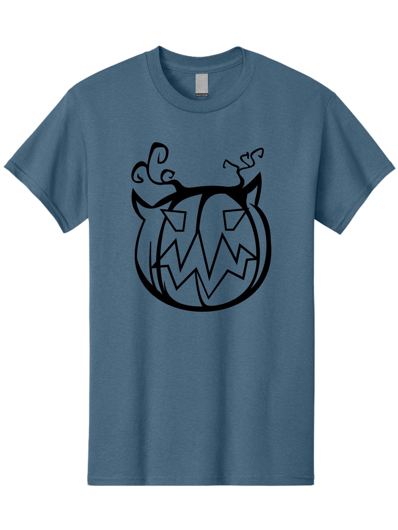 Jack-O-Lantern-1 Men'S Graphic Tee, 100% Cotton, Comfortable Casual Summer Wear, Machine Washable, Halloween Pumpkin, Jack O Lantern, Spooky Face, Cartoon Illustration, Creepy Eyes, Fall Season, Autumn Decor, Festive Design, Black Outline Aab228 4