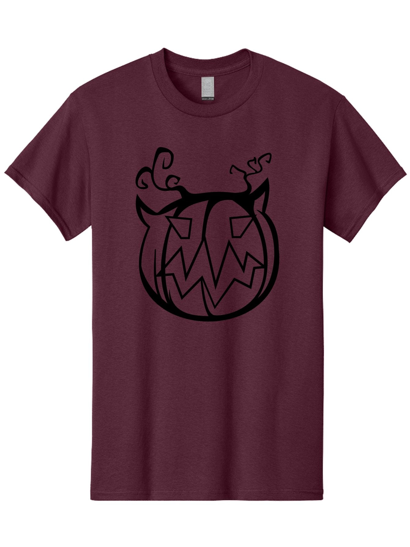 Jack-O-Lantern-1 Men'S Graphic Tee, 100% Cotton, Comfortable Casual Summer Wear, Machine Washable, Halloween Pumpkin, Jack O Lantern, Spooky Face, Cartoon Illustration, Creepy Eyes, Fall Season, Autumn Decor, Festive Design, Black Outline Aab228