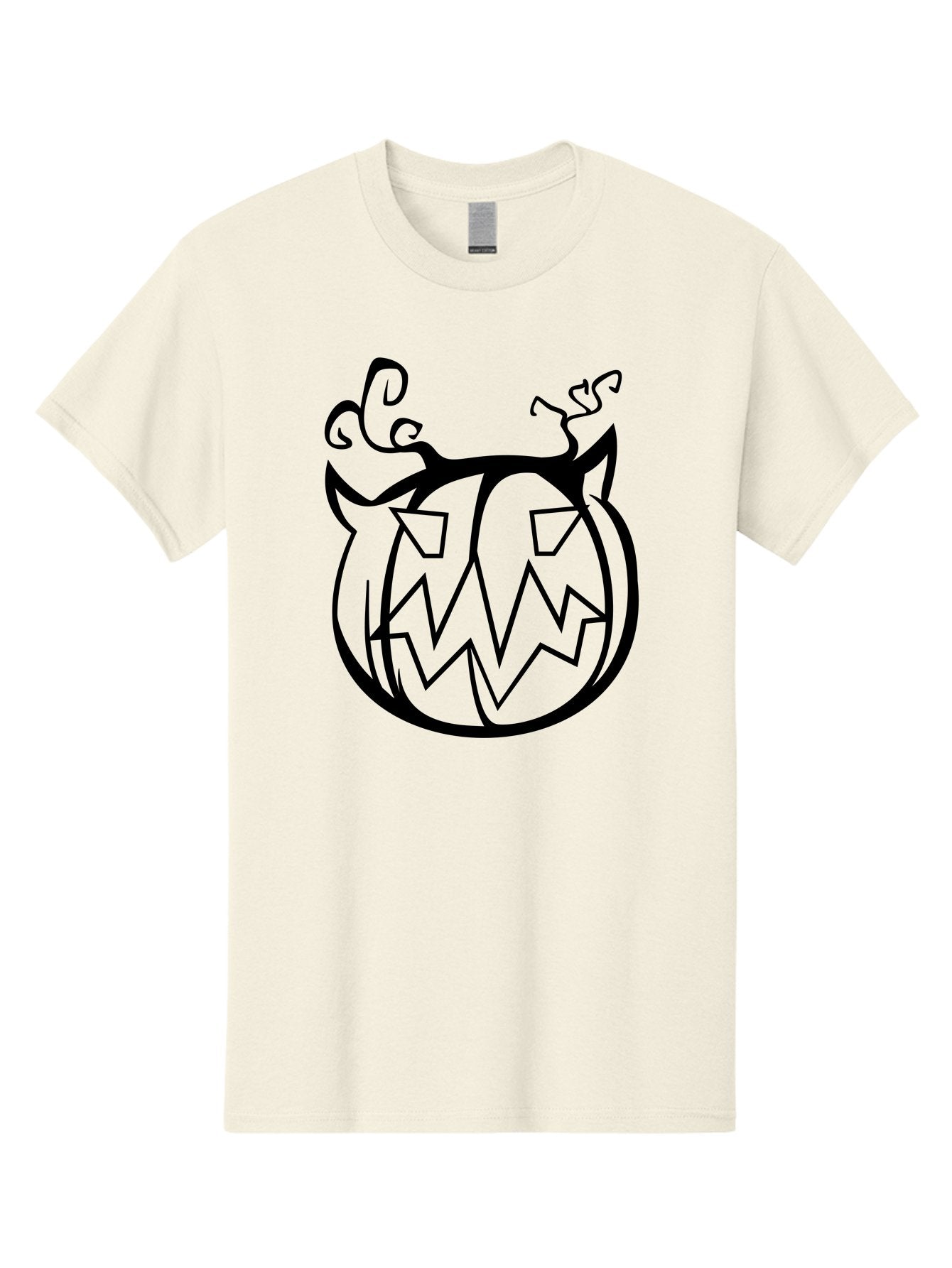 Jack-O-Lantern-1 Men'S Graphic Tee, 100% Cotton, Comfortable Casual Summer Wear, Machine Washable, Halloween Pumpkin, Jack O Lantern, Spooky Face, Cartoon Illustration, Creepy Eyes, Fall Season, Autumn Decor, Festive Design, Black Outline Aab228 3