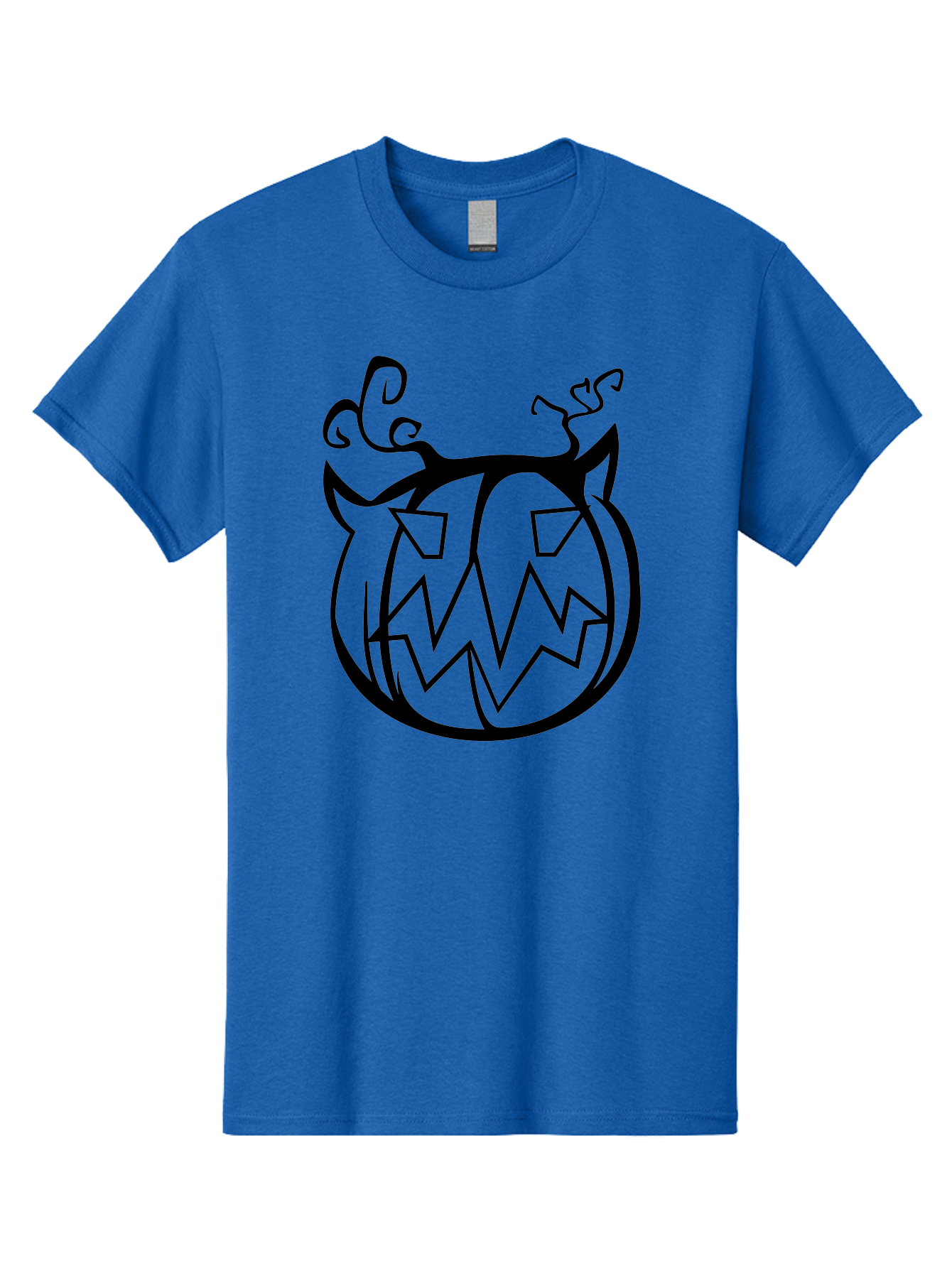 Jack-O-Lantern-1 Men'S Graphic Tee, 100% Cotton, Comfortable Casual Summer Wear, Machine Washable, Halloween Pumpkin, Jack O Lantern, Spooky Face, Cartoon Illustration, Creepy Eyes, Fall Season, Autumn Decor, Festive Design, Black Outline Aab228 25