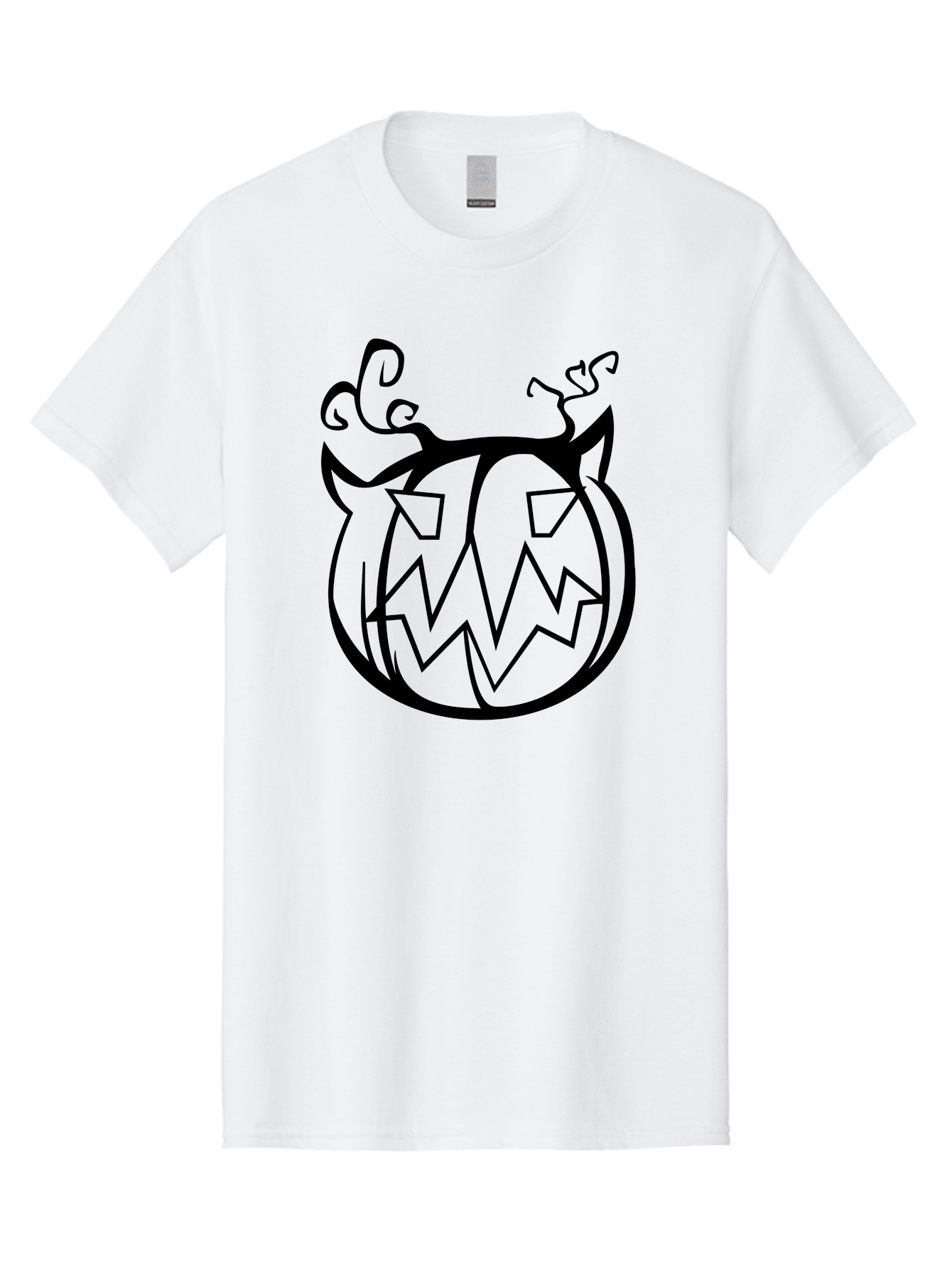 Jack-O-Lantern-1 Men'S Graphic Tee, 100% Cotton, Comfortable Casual Summer Wear, Machine Washable, Halloween Pumpkin, Jack O Lantern, Spooky Face, Cartoon Illustration, Creepy Eyes, Fall Season, Autumn Decor, Festive Design, Black Outline Aab228 29