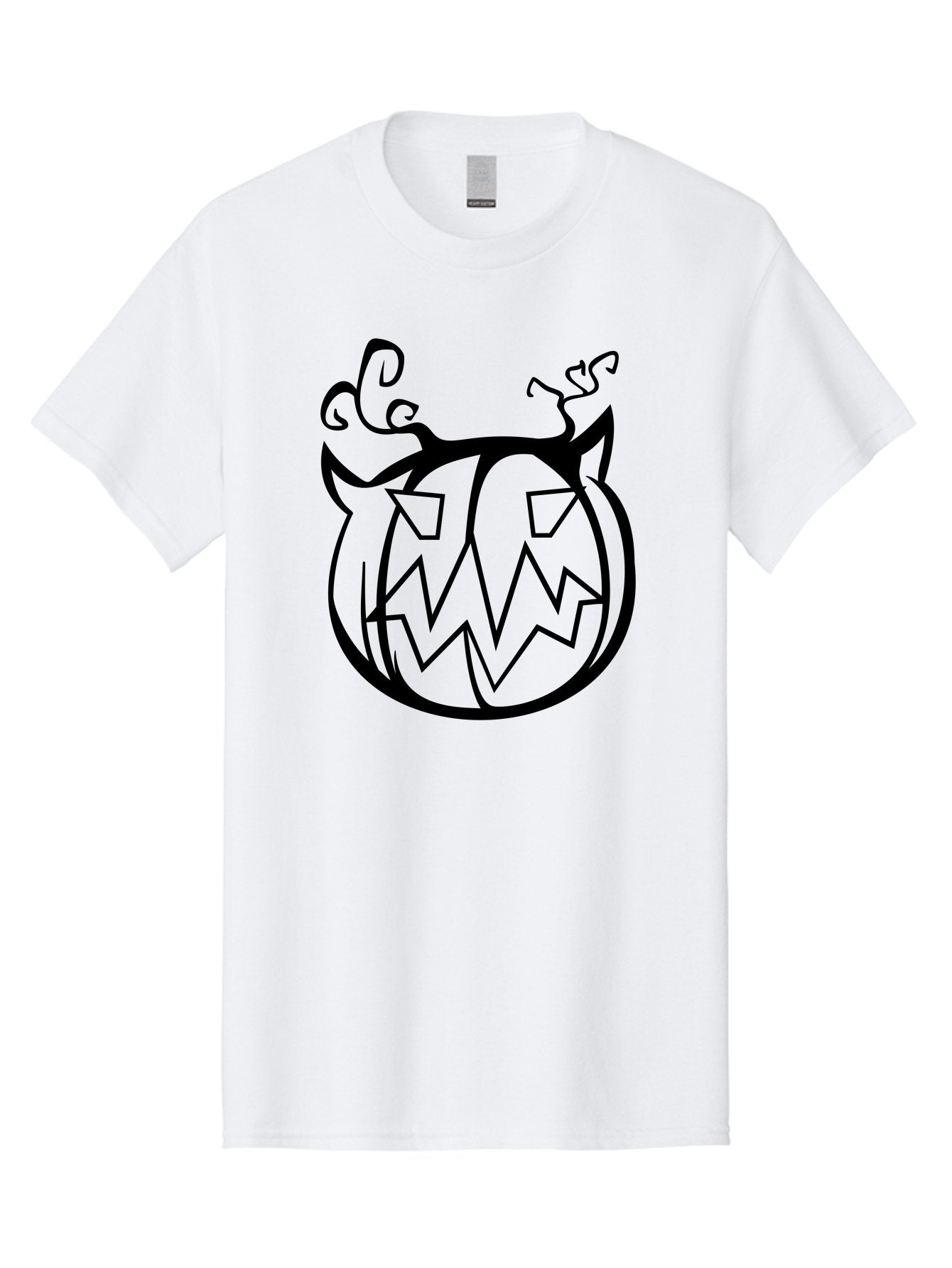 Jack-O-Lantern-1 Men'S Graphic Tee, 100% Cotton, Comfortable Casual Summer Wear, Machine Washable, Halloween Pumpkin, Jack O Lantern, Spooky Face, Cartoon Illustration, Creepy Eyes, Fall Season, Autumn Decor, Festive Design, Black Outline Aab228 14