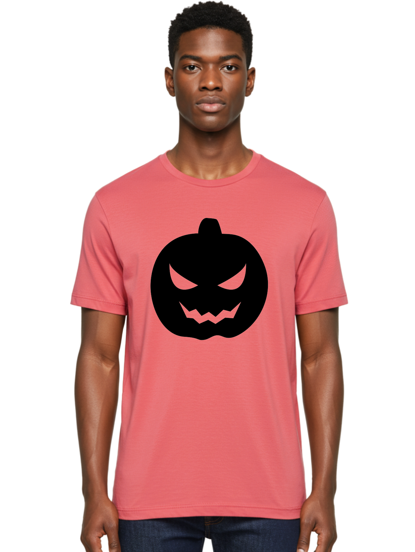 Jack-O-Lantern Men'S Graphic Tee, 100% Cotton, Comfortable Casual Summer Wear, Machine Washable, Halloween Pumpkin, Jack O Lantern, Spooky Face, Glowing Eyes, Menacing Grin, Autumn Decor, Fall Festival, Holiday Symbol, Scary Pumpkin, Aab230 6