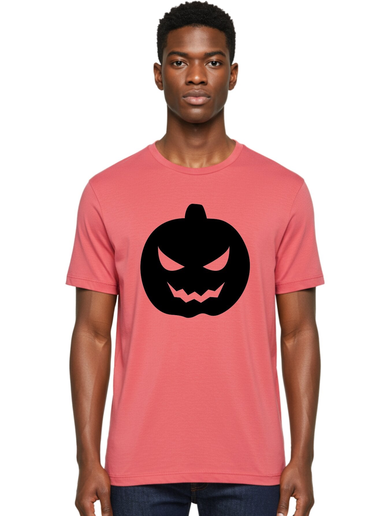 Jack-O-Lantern Men'S Graphic Tee, 100% Cotton, Comfortable Casual Summer Wear, Machine Washable, Halloween Pumpkin, Jack O Lantern, Spooky Face, Glowing Eyes, Menacing Grin, Autumn Decor, Fall Festival, Holiday Symbol, Scary Pumpkin, Aab230 18