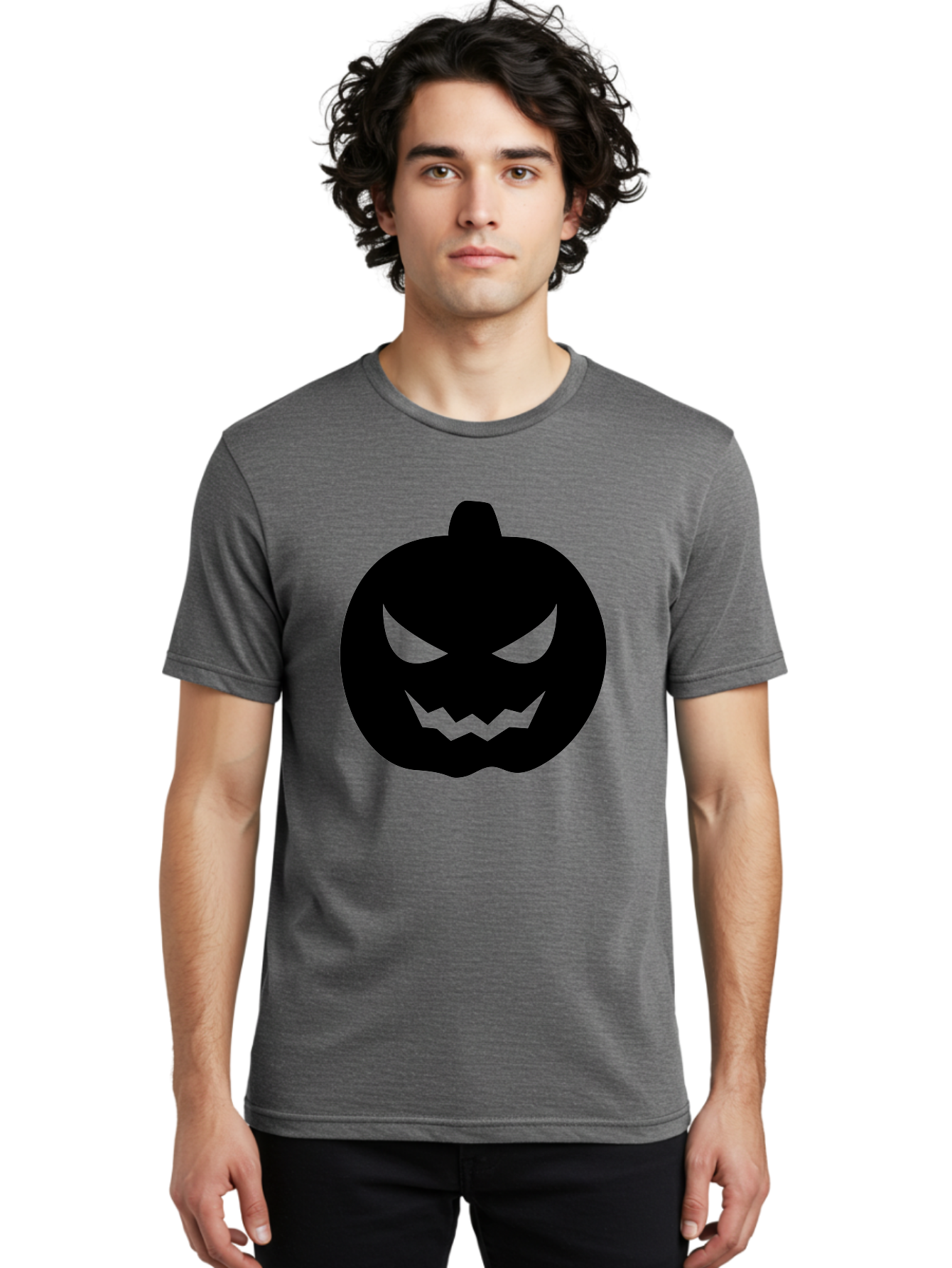 Jack-O-Lantern Men'S Graphic Tee, 100% Cotton, Comfortable Casual Summer Wear, Machine Washable, Halloween Pumpkin, Jack O Lantern, Spooky Face, Glowing Eyes, Menacing Grin, Autumn Decor, Fall Festival, Holiday Symbol, Scary Pumpkin, Aab230 10