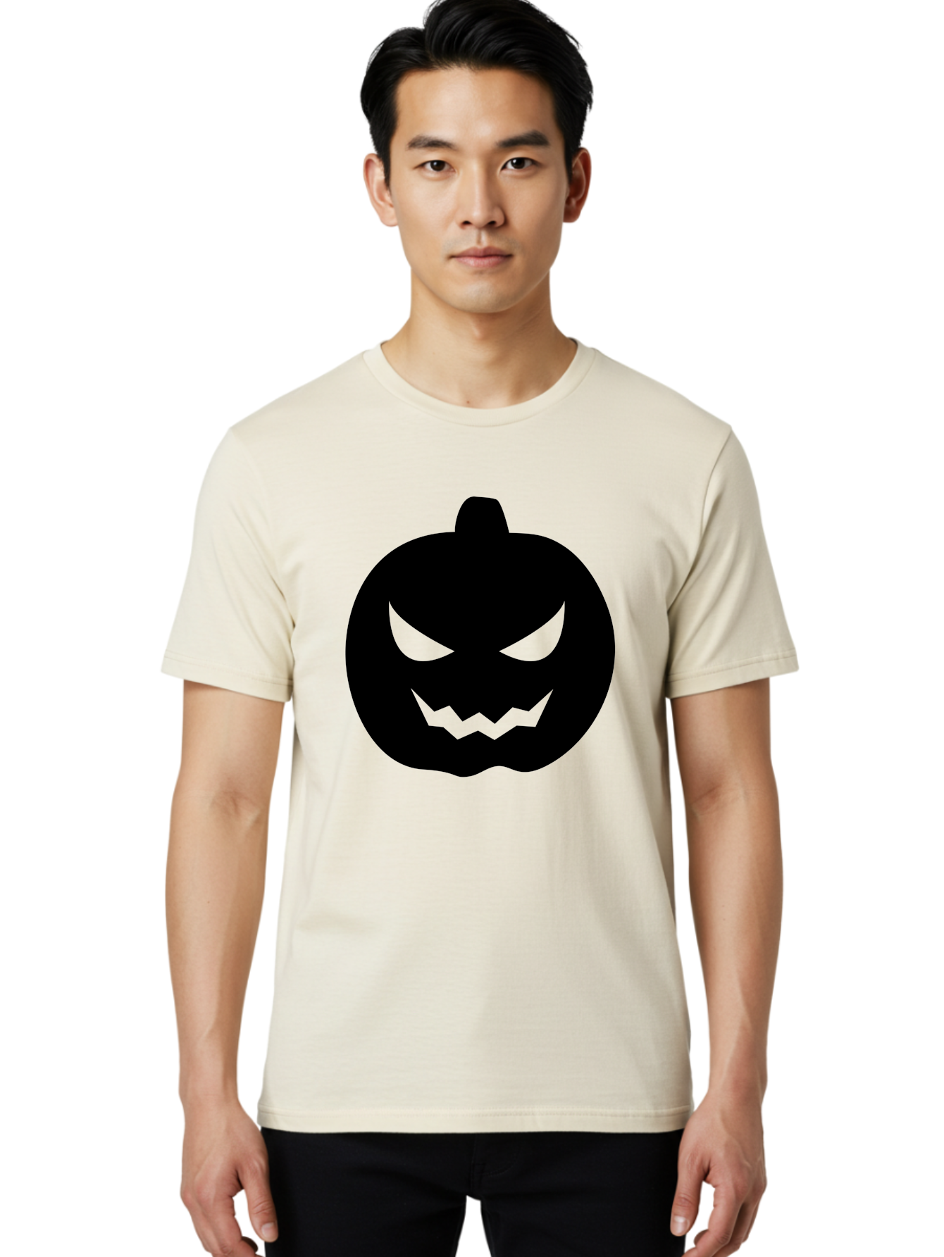 Jack-O-Lantern Men'S Graphic Tee, 100% Cotton, Comfortable Casual Summer Wear, Machine Washable, Halloween Pumpkin, Jack O Lantern, Spooky Face, Glowing Eyes, Menacing Grin, Autumn Decor, Fall Festival, Holiday Symbol, Scary Pumpkin, Aab230 18